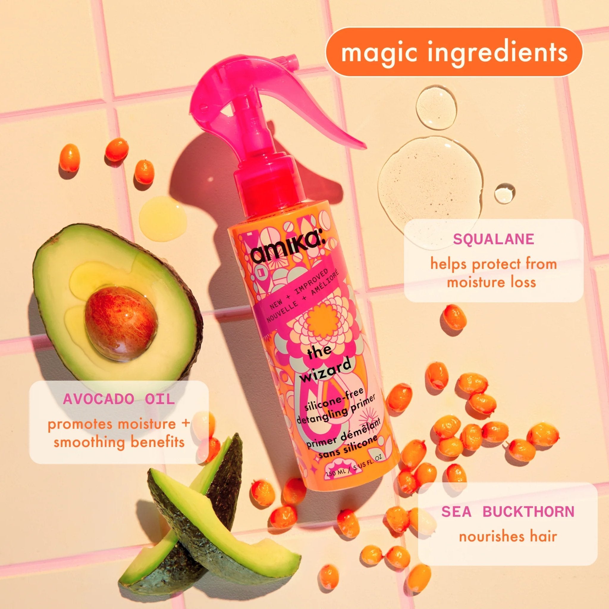 Amika. Primer Démêlant Sans Silicone The Wizard - 60 ml - Concept C. Shop