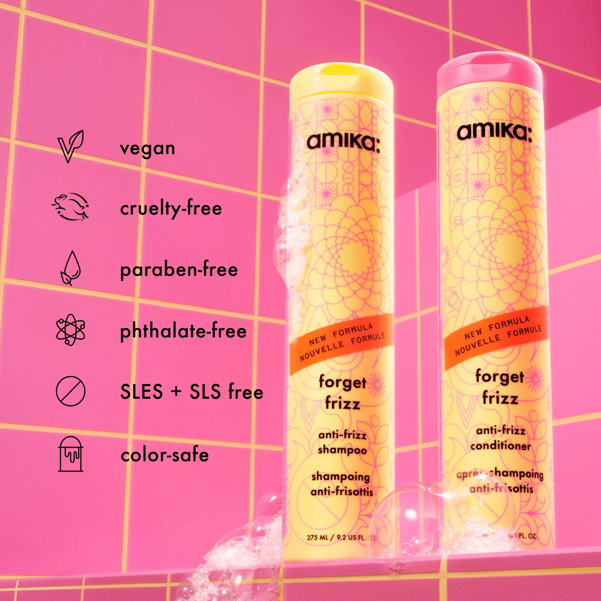 Amika. Revitalisant Anti - Frisottis Forget Frizz - 1000 ml - Concept C. Shop