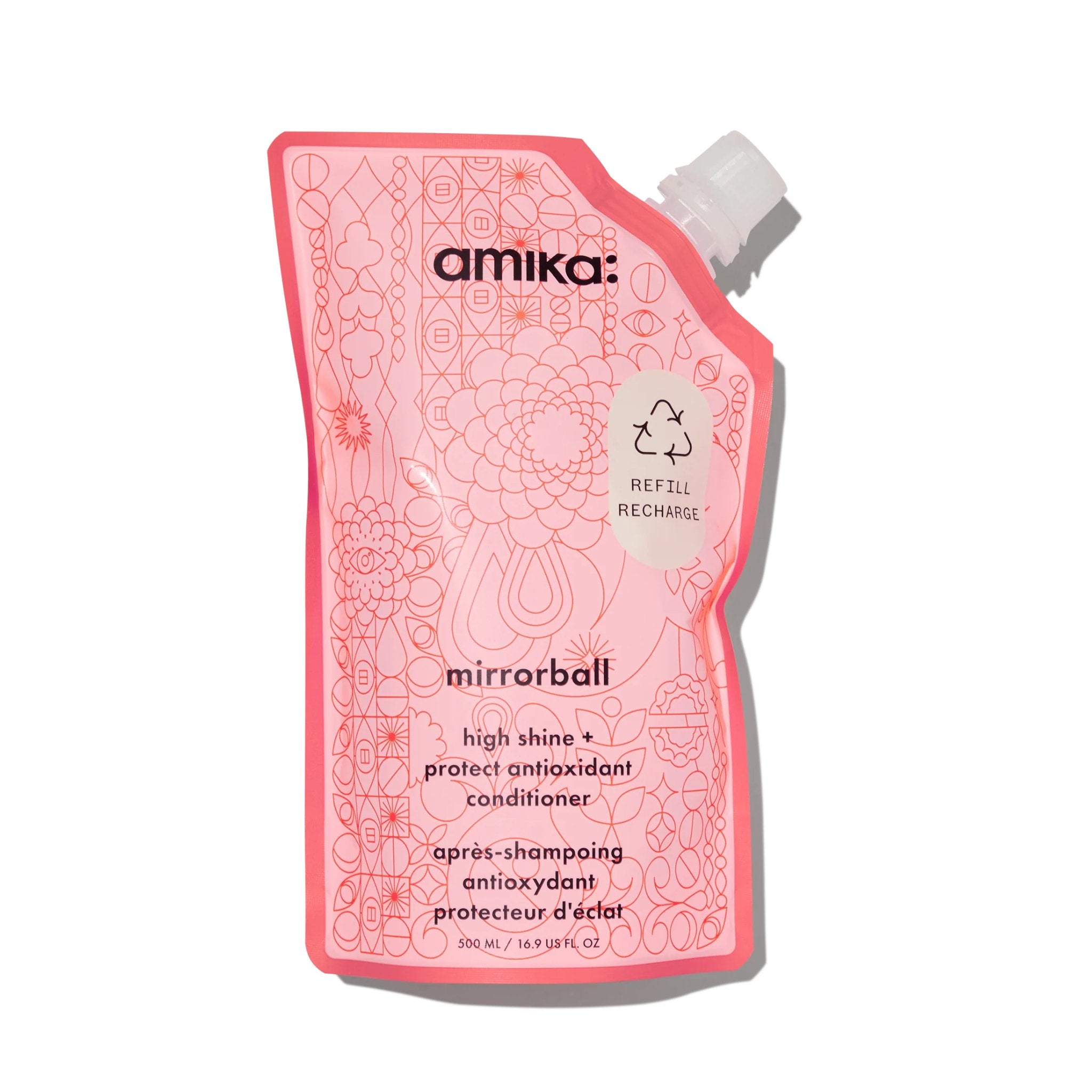 Amika. Revitalisant Antioxydant Protecteur D'Éclat Mirrorball (Recharge) - 500 ml - Concept C. Shop