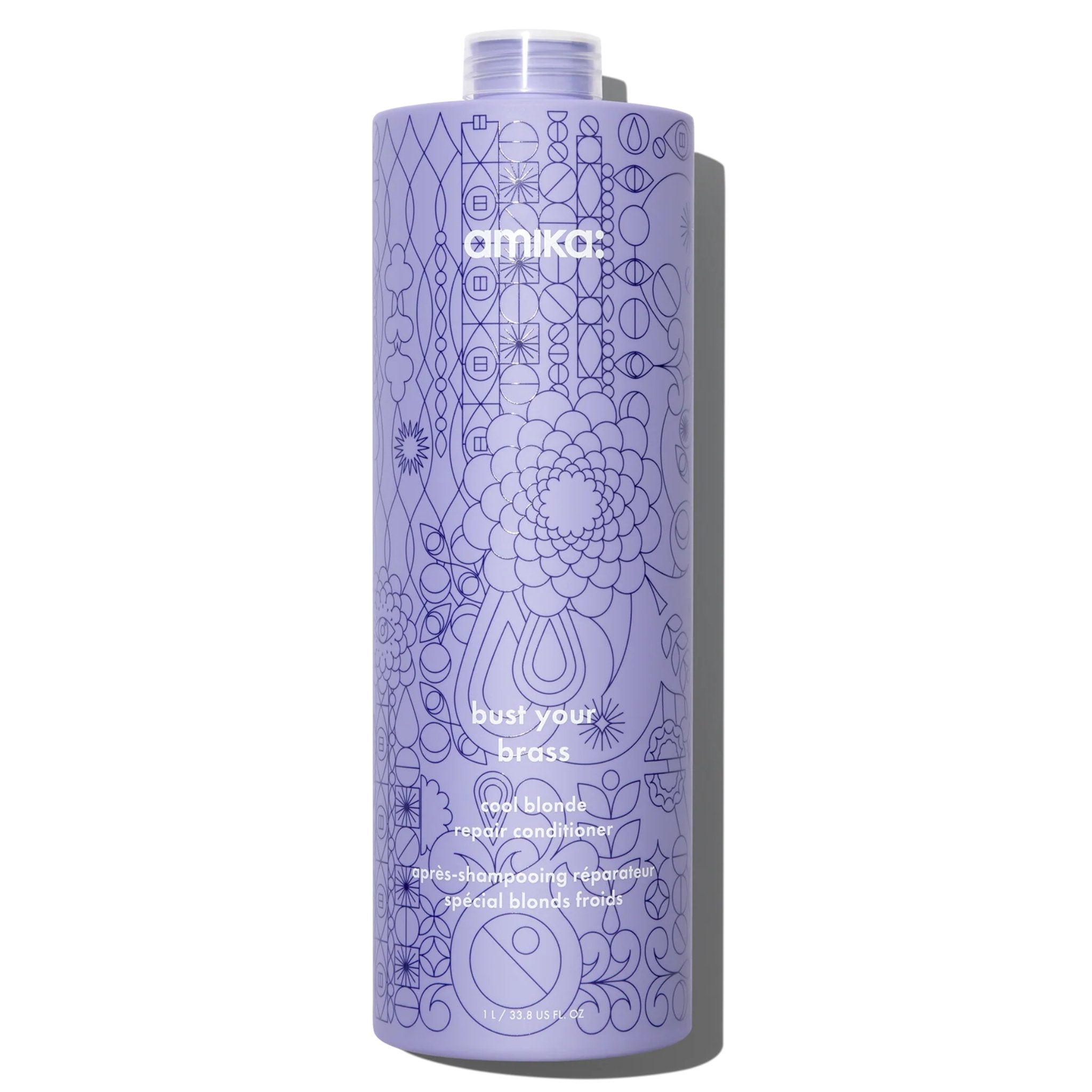 Amika. Revitalisant Réparateur Blonds Froids Bust Your Brass - 1000 ml - Concept C. Shop