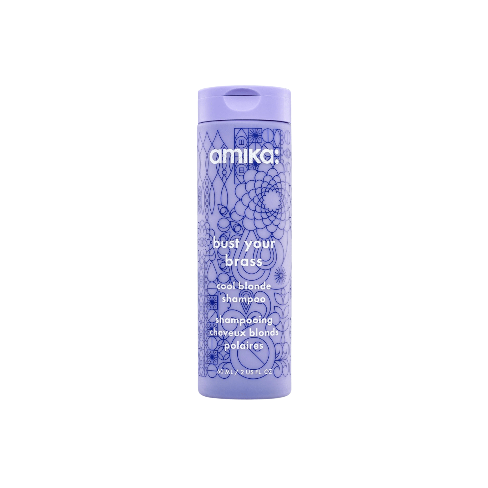 Amika. Shampoing Réparateur Blonds Froids Bust Your Brass - 60 ml - Concept C. Shop