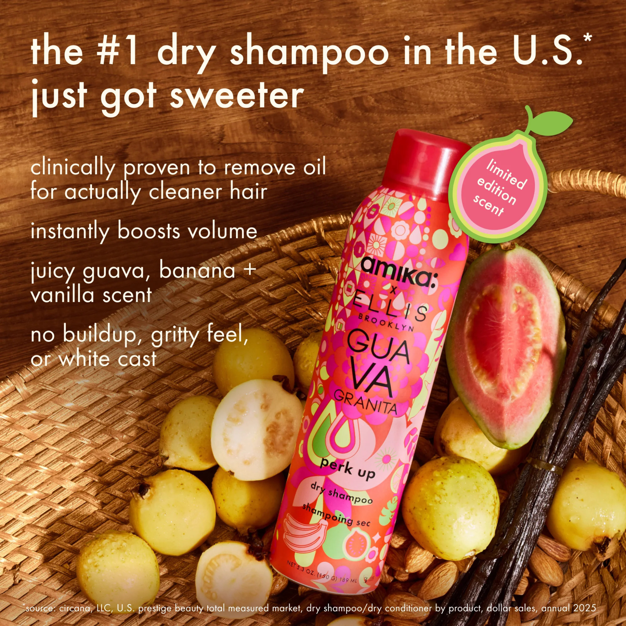 Amika. Shampoing Sec Perk Up Édition Limitée - Guava Granita - 189 ml - Concept C. Shop