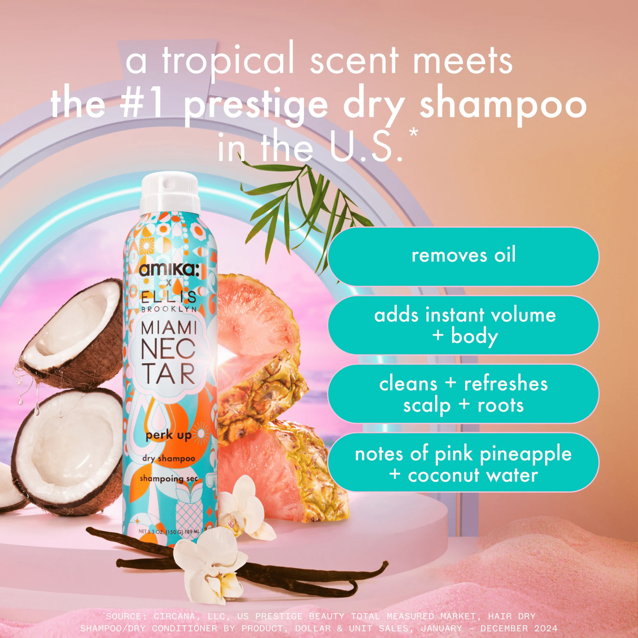 Amika. Shampoing Sec Perk Up Miami Nectar - 189 ml - Concept C. Shop