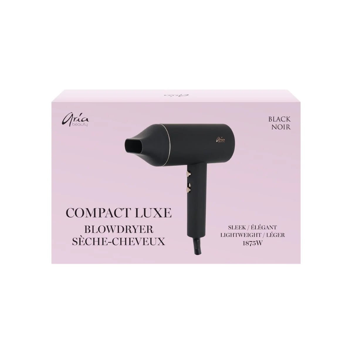 Aria Beauty. Séchoir Compact De Luxe - Noir - Concept C. Shop