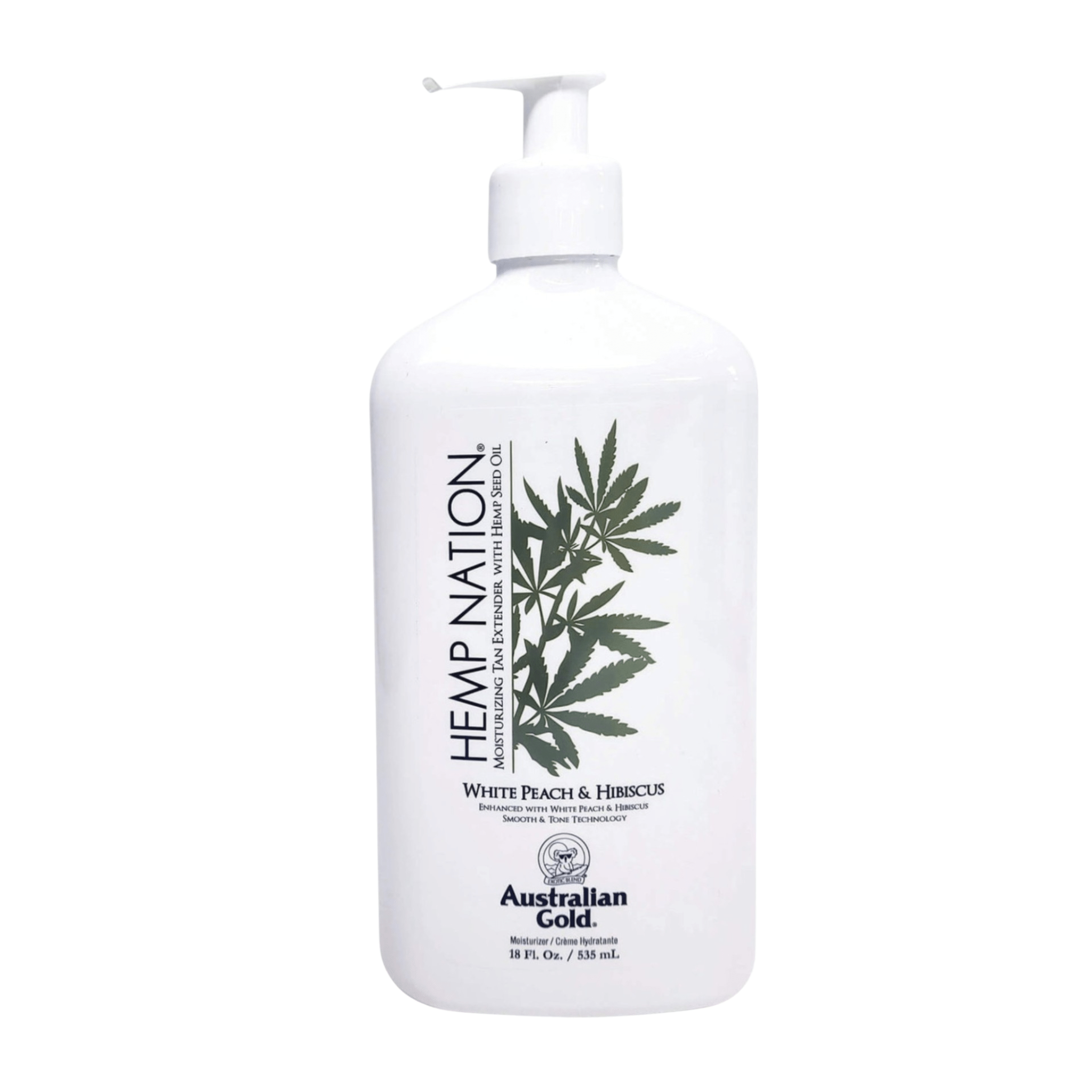 Australian Gold. Hemp Nation Prolongateur de Bronzage Pêche Blanche et Hibiscus - 535 ml - Concept C. Shop