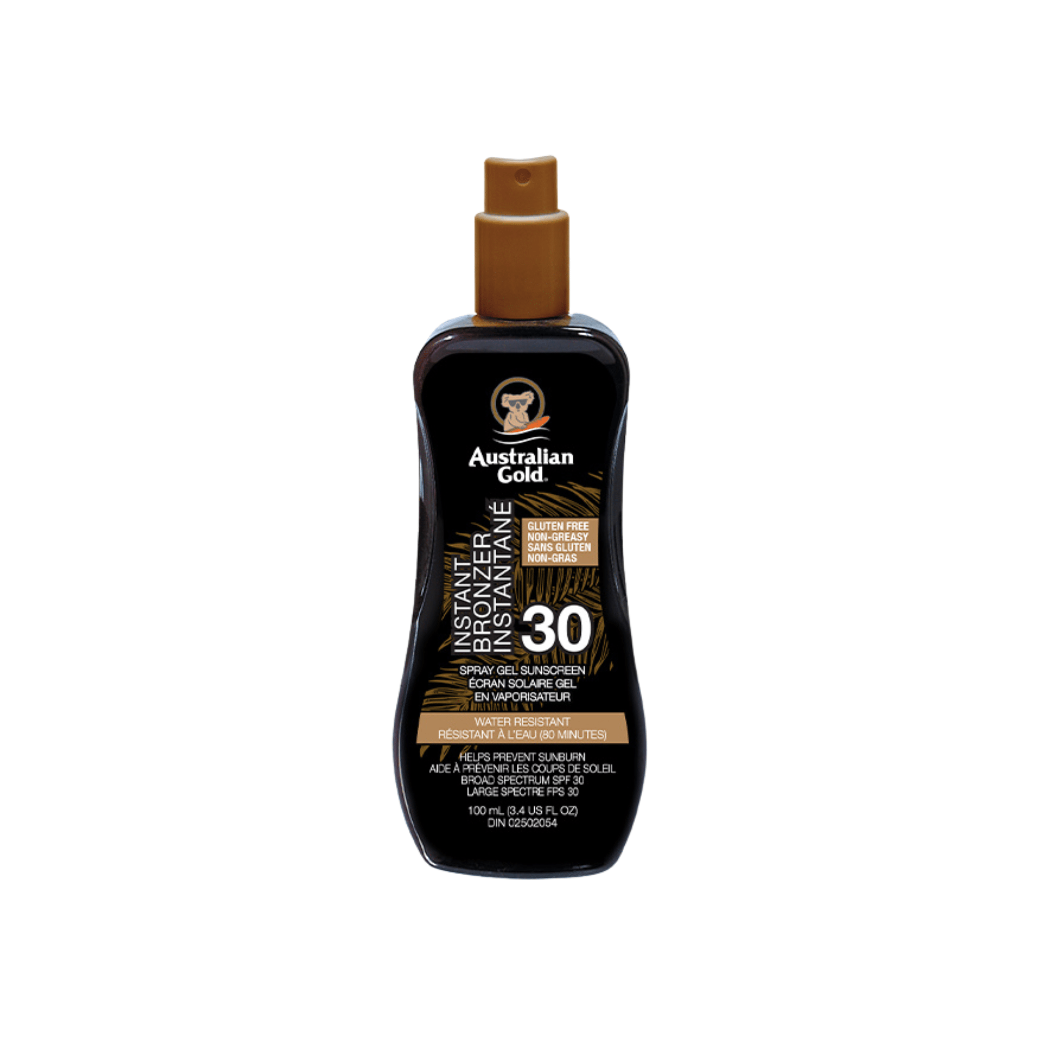 Australian Gold. Spray Gel Écran Solaire avec Bronzer FPS 30 - 100 ml - Concept C. Shop
