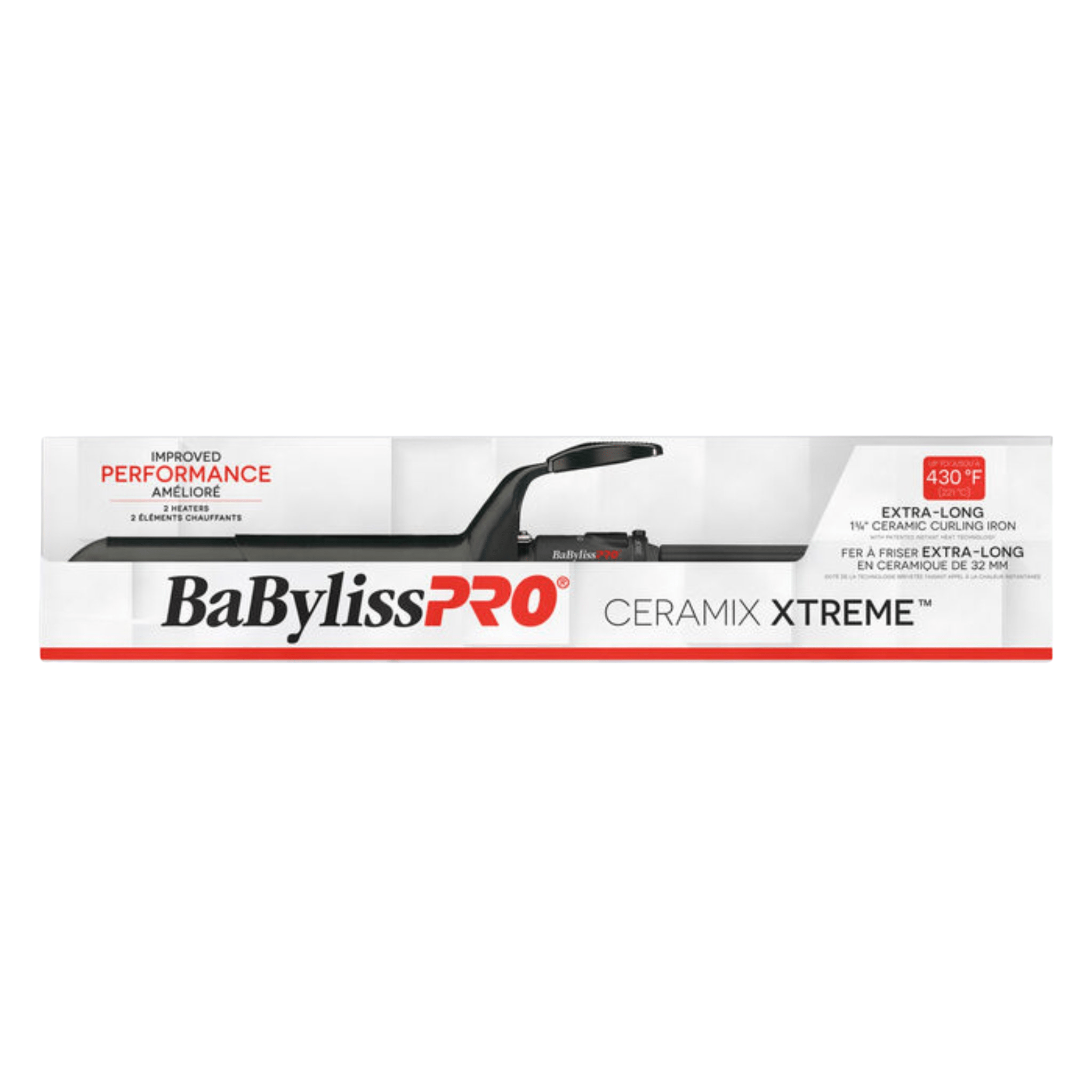 Babyliss. Fer à Friser Extra - Long en Céramique avec Pince - 1 1/4 po - Concept C. Shop