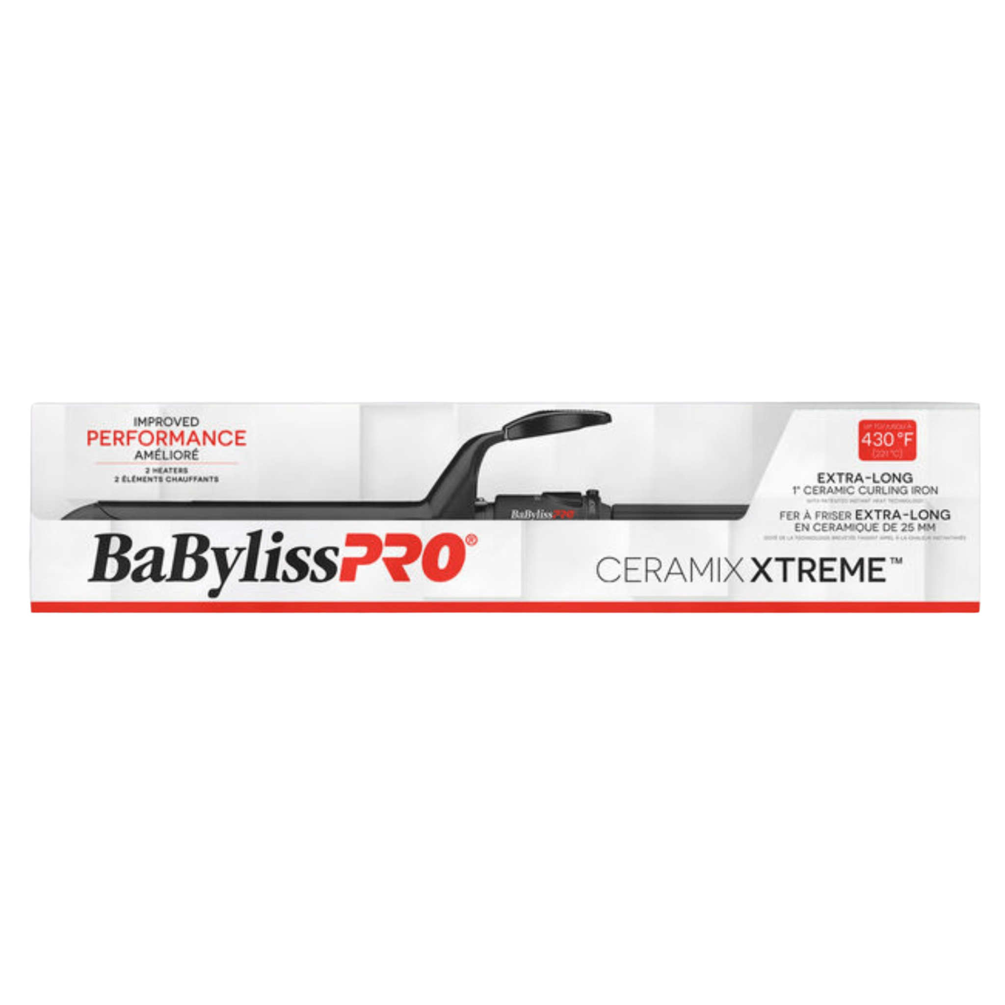 Babyliss. Fer à Friser Extra - Long en Céramique avec Pince - 1 po - Concept C. Shop