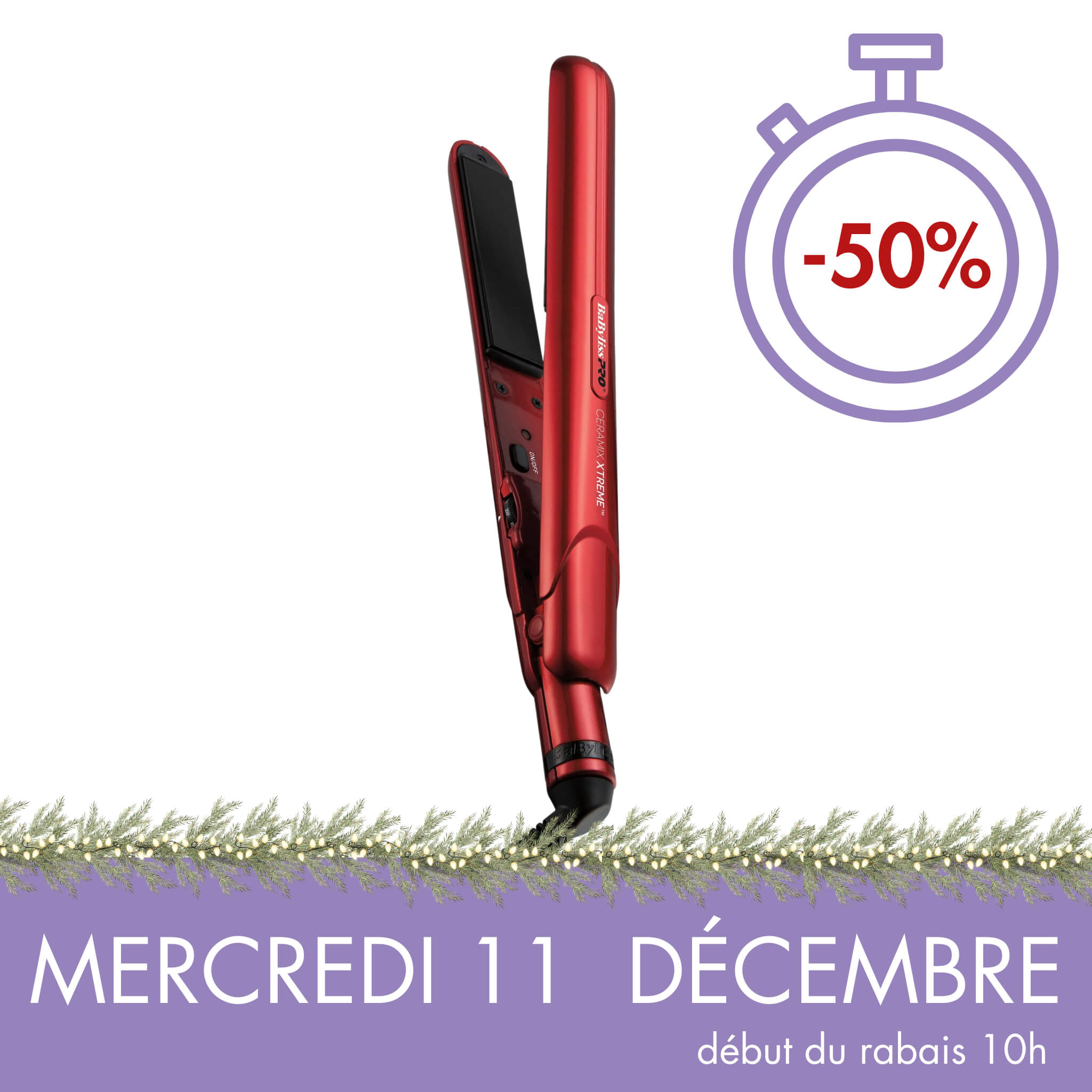 Babyliss. Fer Plat Ceramix Xtreme Rouge - 1 Po - Concept C. Shop