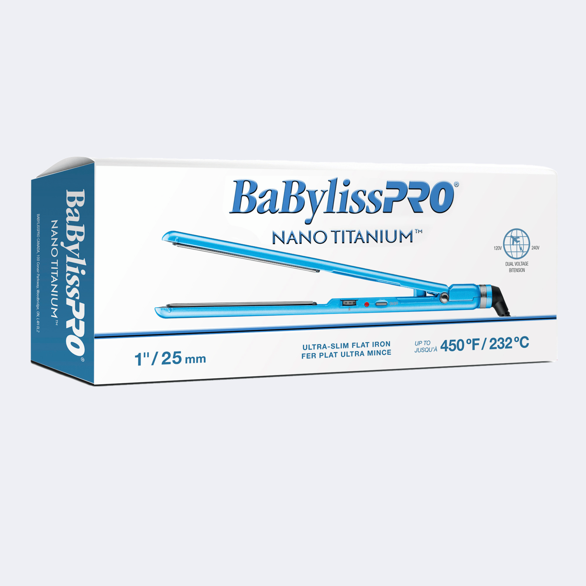Babyliss. Fer Plat Ultra - Mince en Nano - Titane et Céramique - 1 po - Concept C. Shop