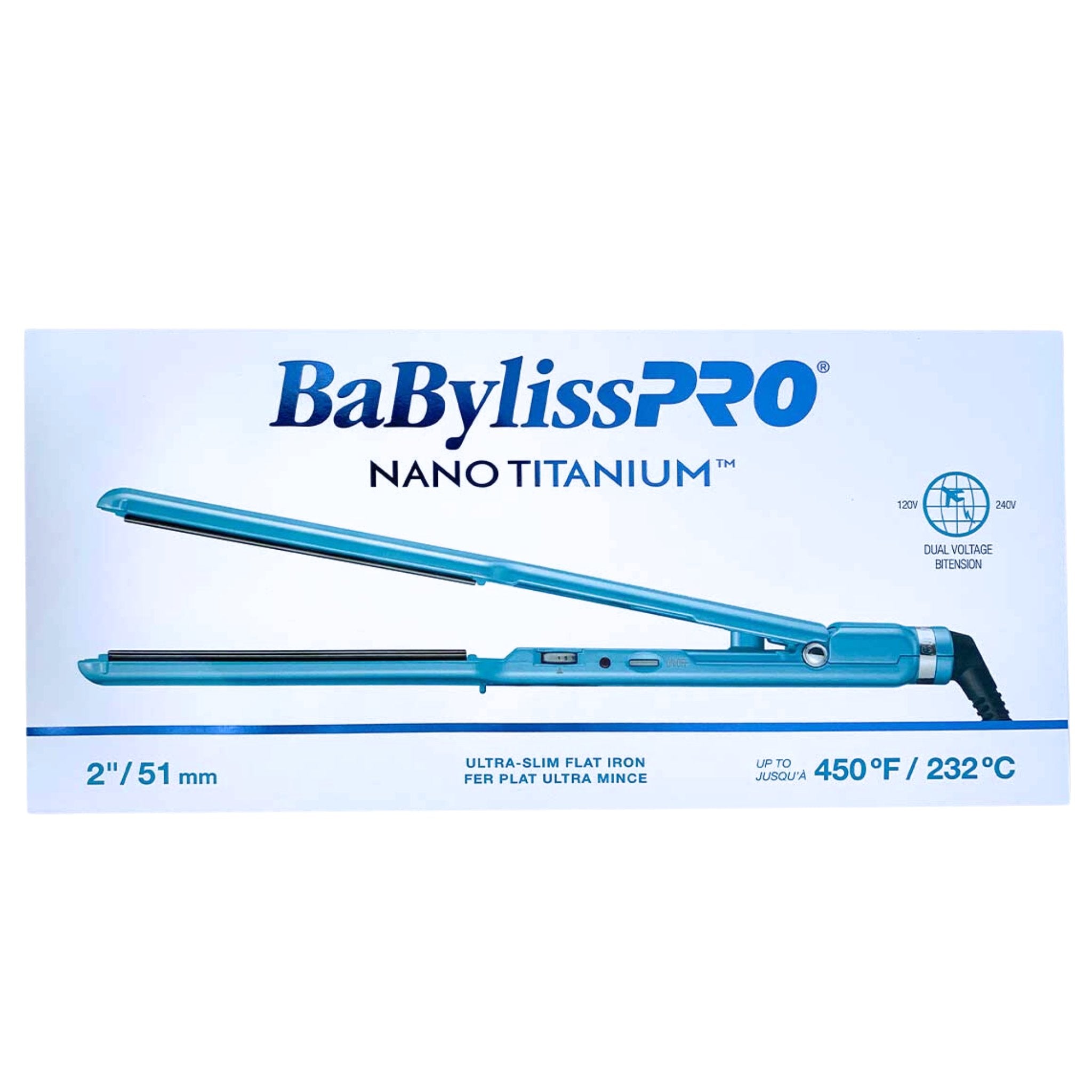 Babyliss. Fer Plat Ultra - Mince en Nano - Titane et Céramique - 2 po - Concept C. Shop