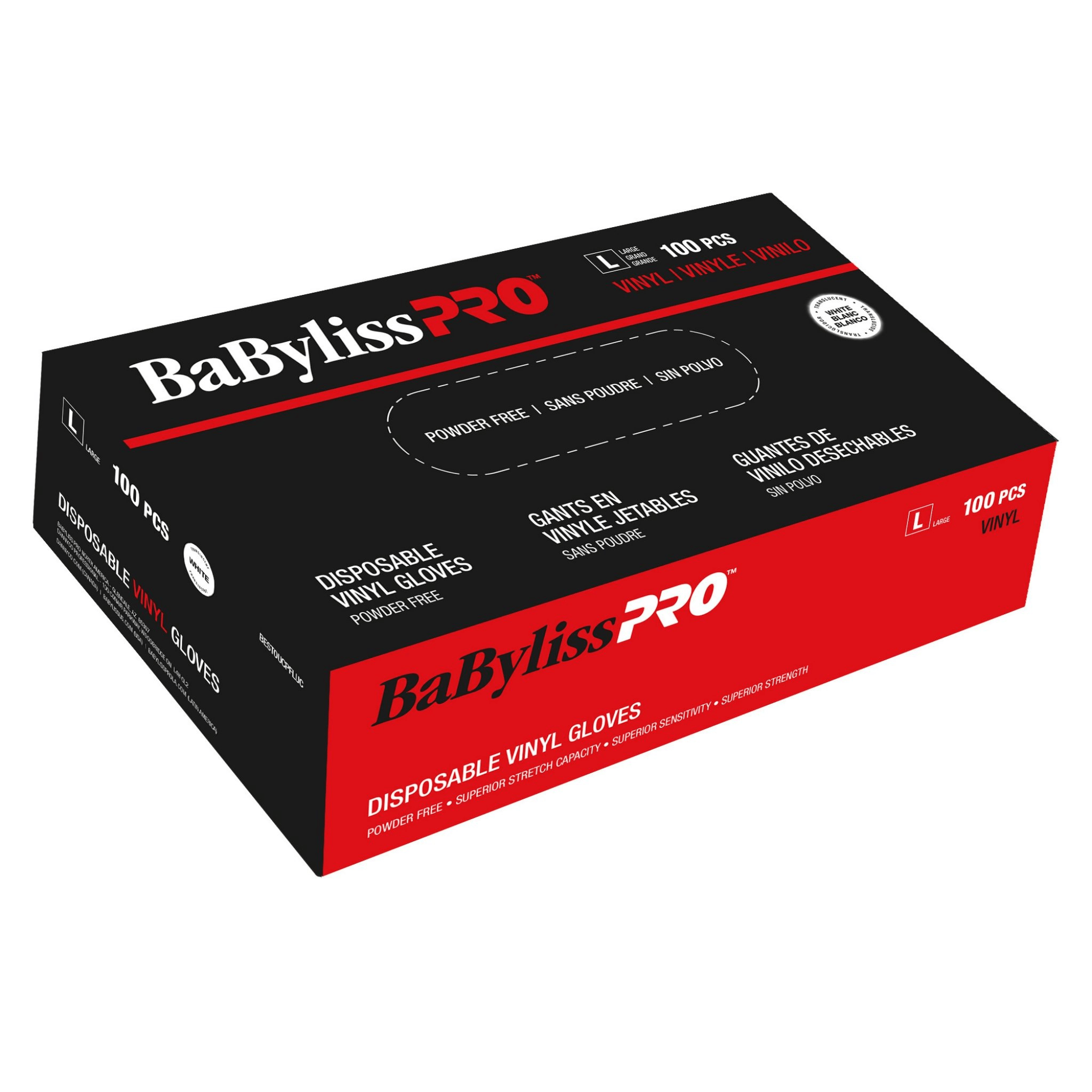 Babyliss. Gants en Vinyle Jetables Petit - Boîte de 100 - Concept C. Shop