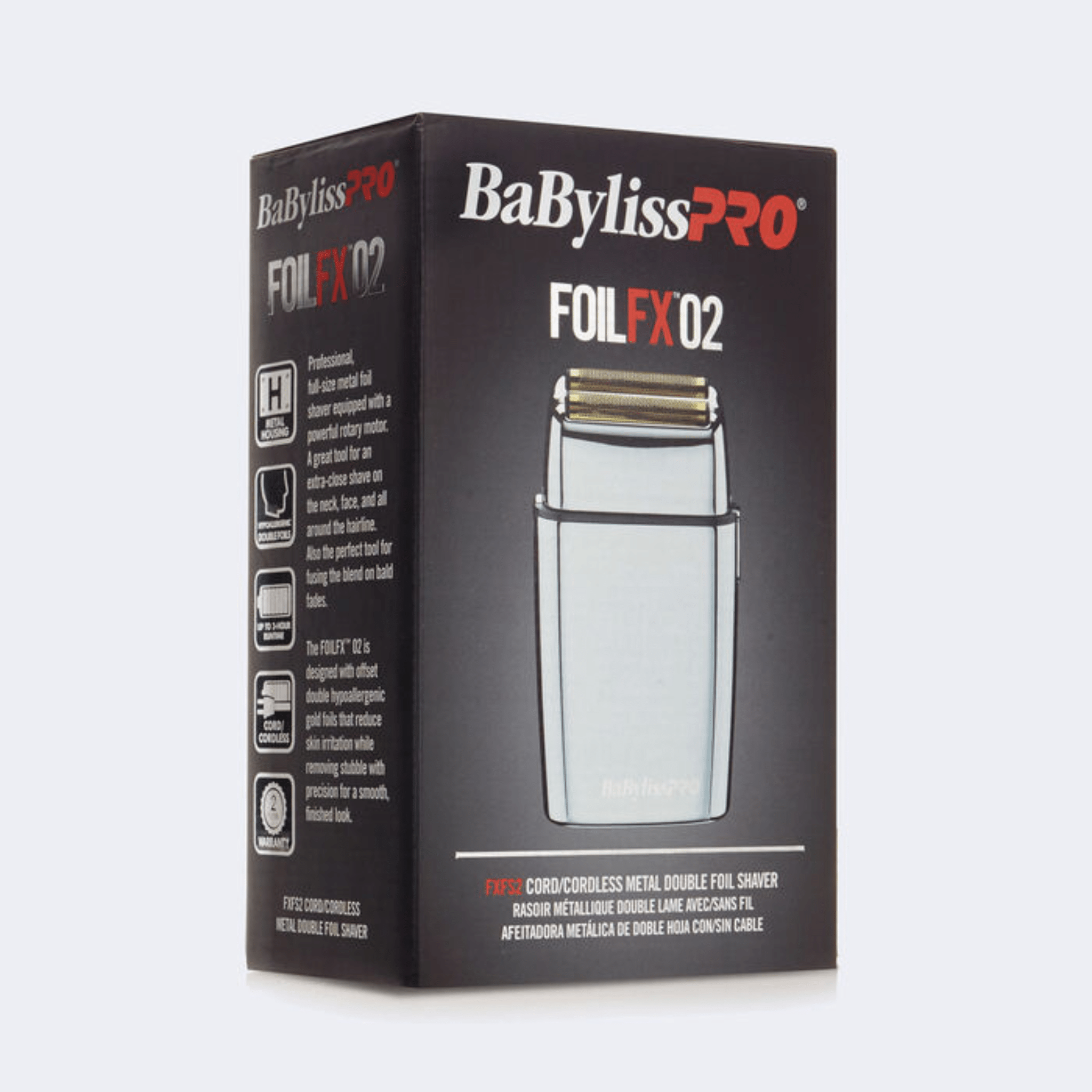 Babyliss. Rasoir Double Lame FoilFX02 - Argent - Concept C. Shop