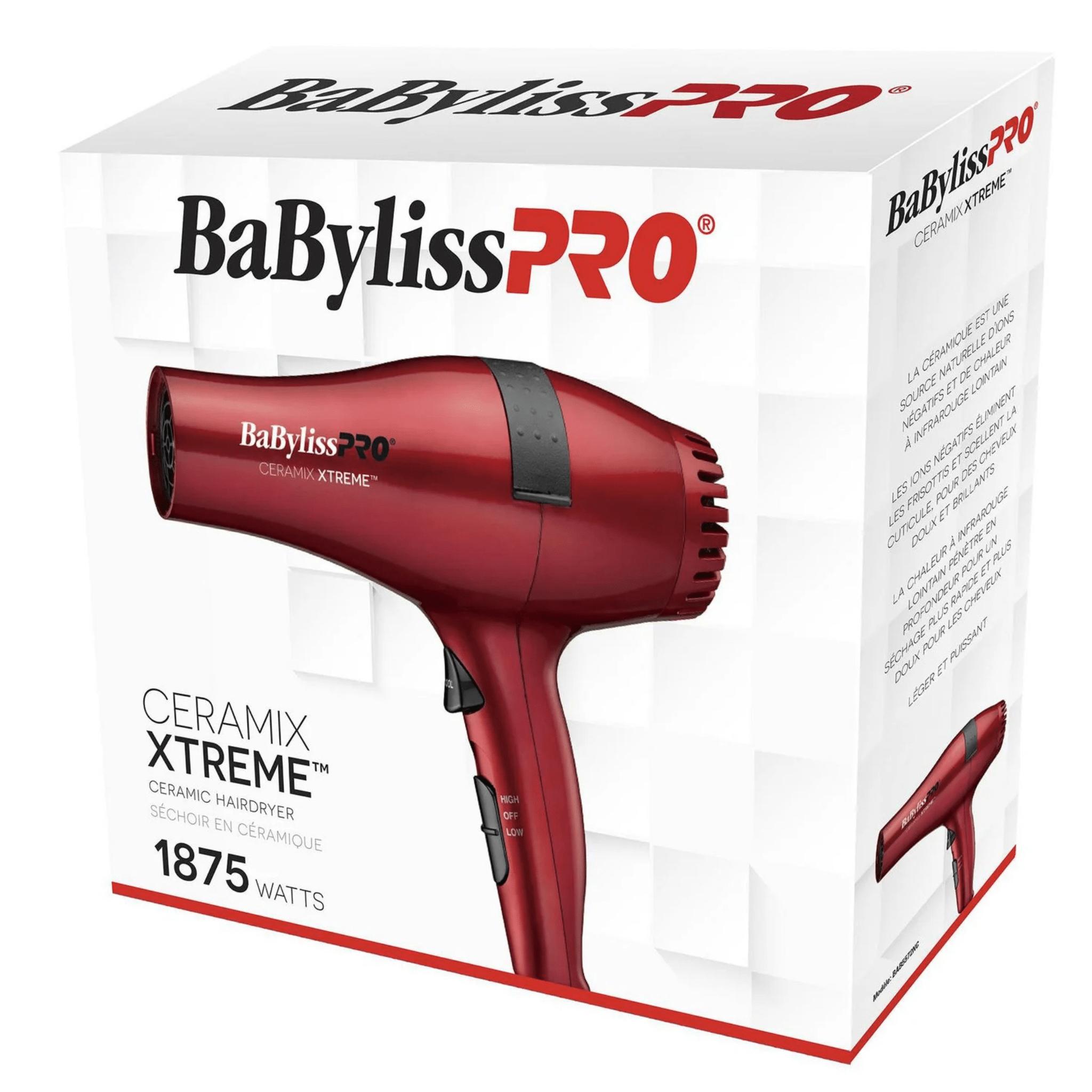 Babyliss. Séchoir Ceramix Xtreme - Rouge - Concept C. Shop