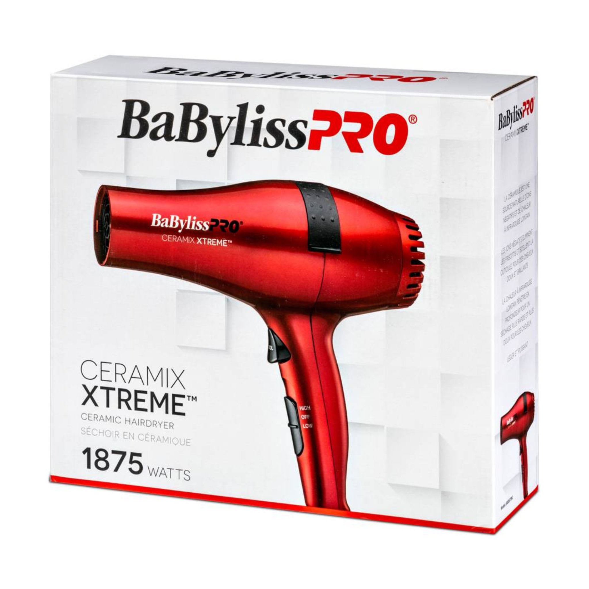 Babyliss. Séchoir Ceramix Xtreme - Rouge - Concept C. Shop