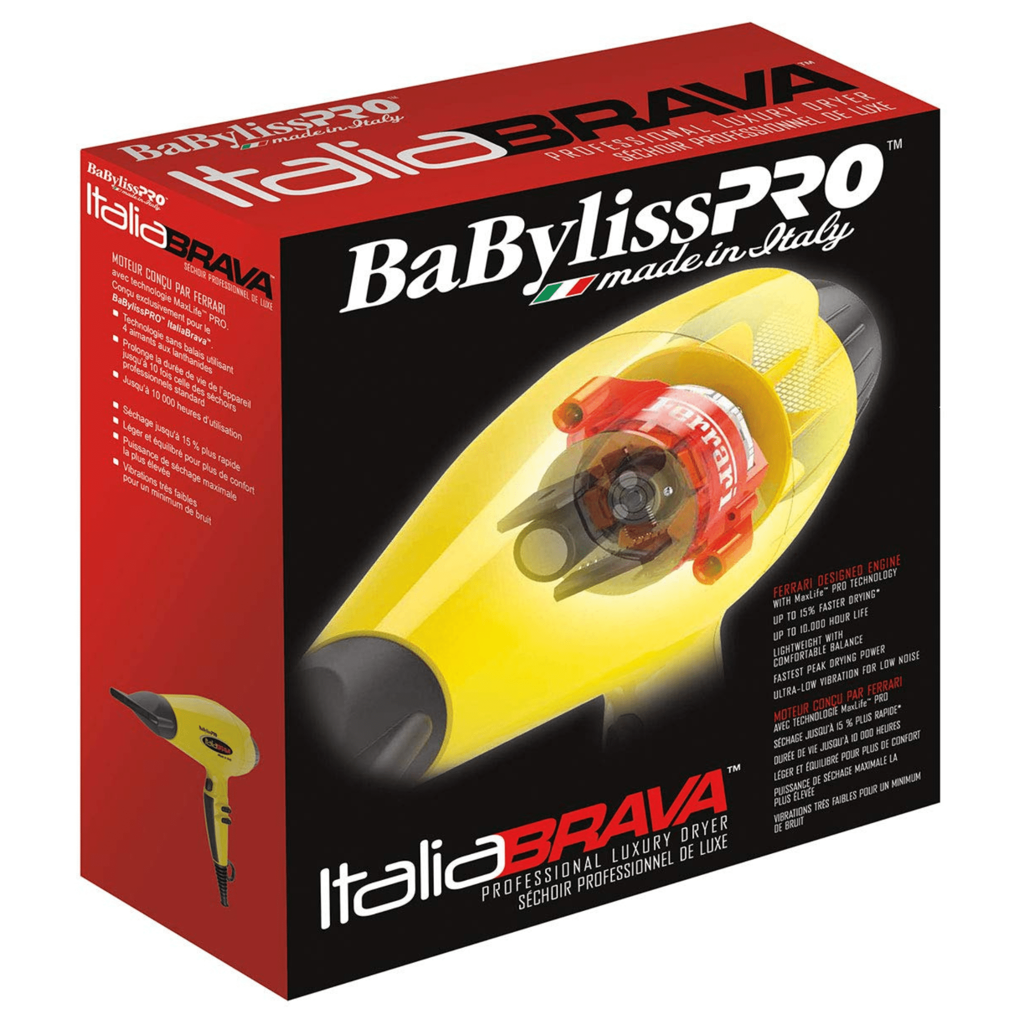 Babyliss. Séchoir professionnel Italia Brava Ferrari 1875 watts - Concept C. Shop