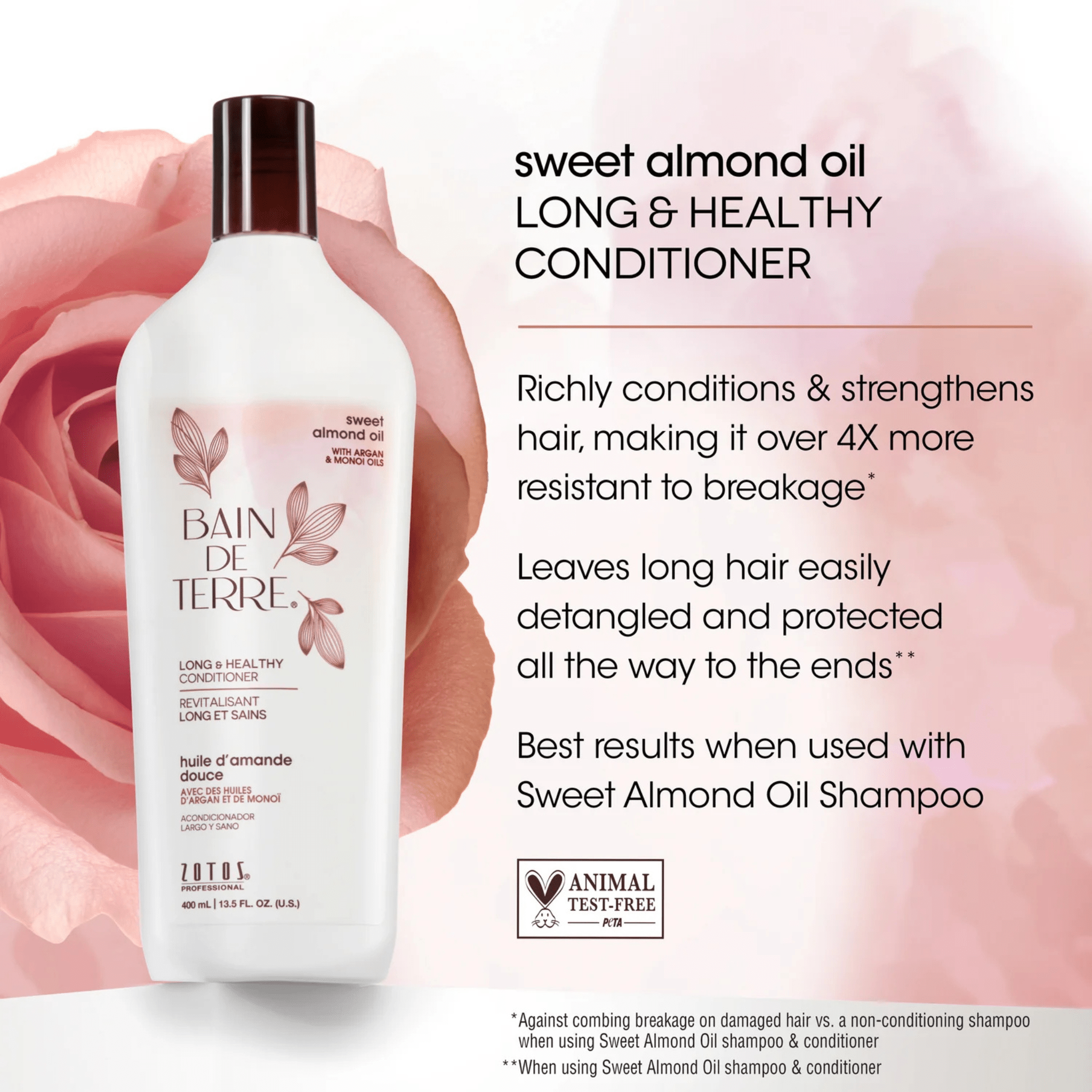 Bain de Terre. Revitalisant Longs et Sains Sweet Almond Oil - 400 ml - Concept C. Shop