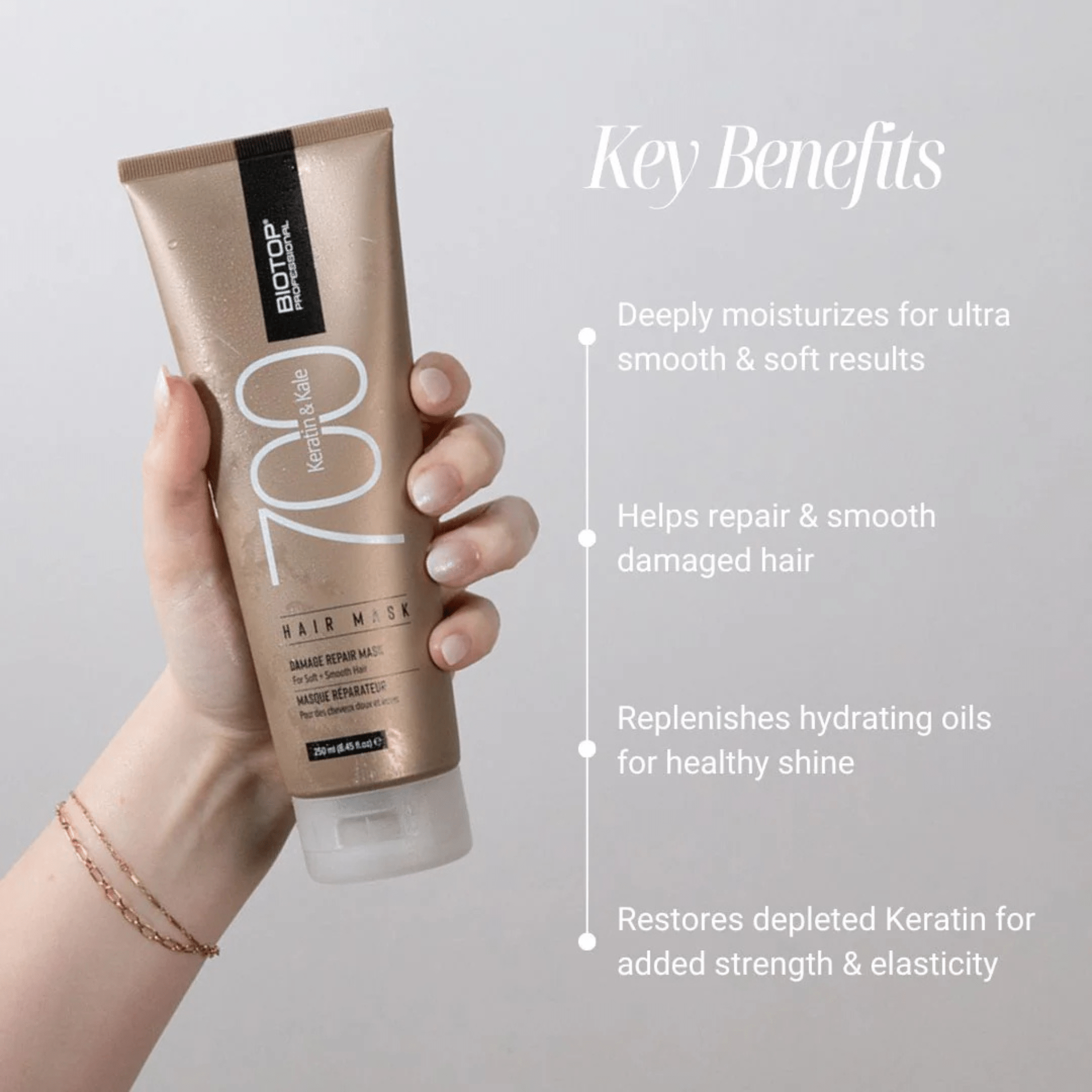 Biotop. Masque Réparateur Keratin & Kale 700 - 250 ml - Concept C. Shop