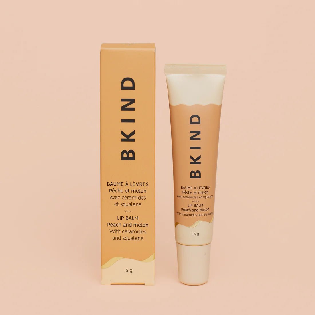 BKIND. Baume À Lèvres Nourrissant Avec Céramides Pêche Et Melon - 15 g - Concept C. Shop