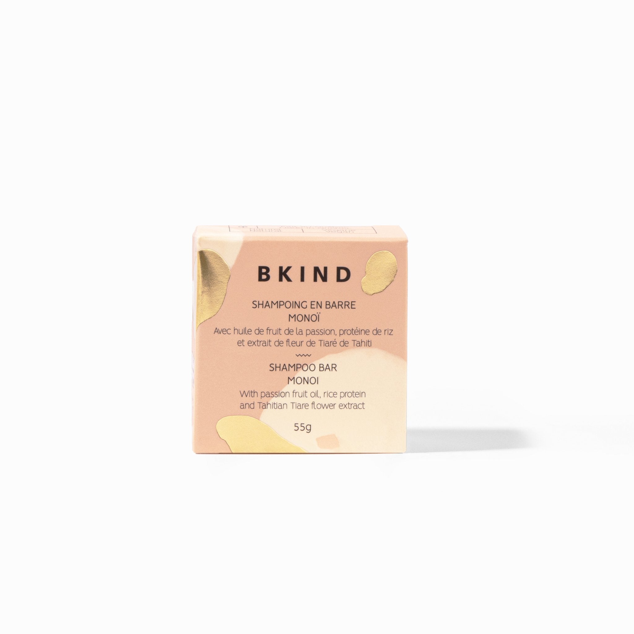 BKIND. Shampoing en Barre Cheveux Secs ou Fins - 55 g - Concept C. Shop