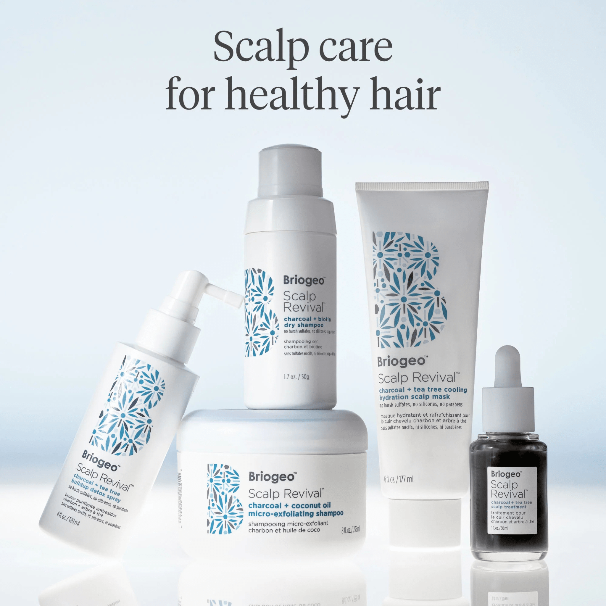 Briogeo. Brume Purifiante Antirésidus Charbon et Arbre à Thé Scalp Revival - 118 ml - Concept C. Shop