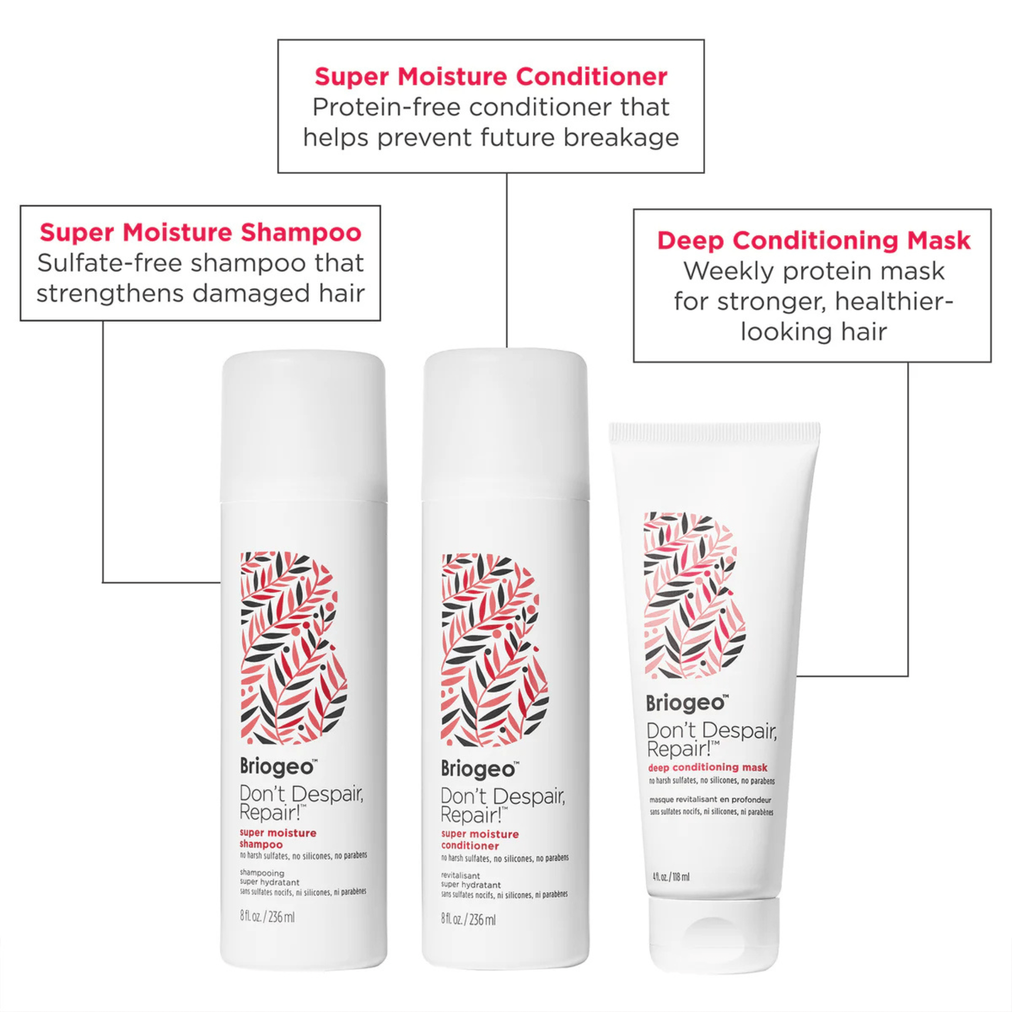 Briogeo. Coffret Purifiant pour les Cheveux - Don't Despair, Repair - Concept C. Shop