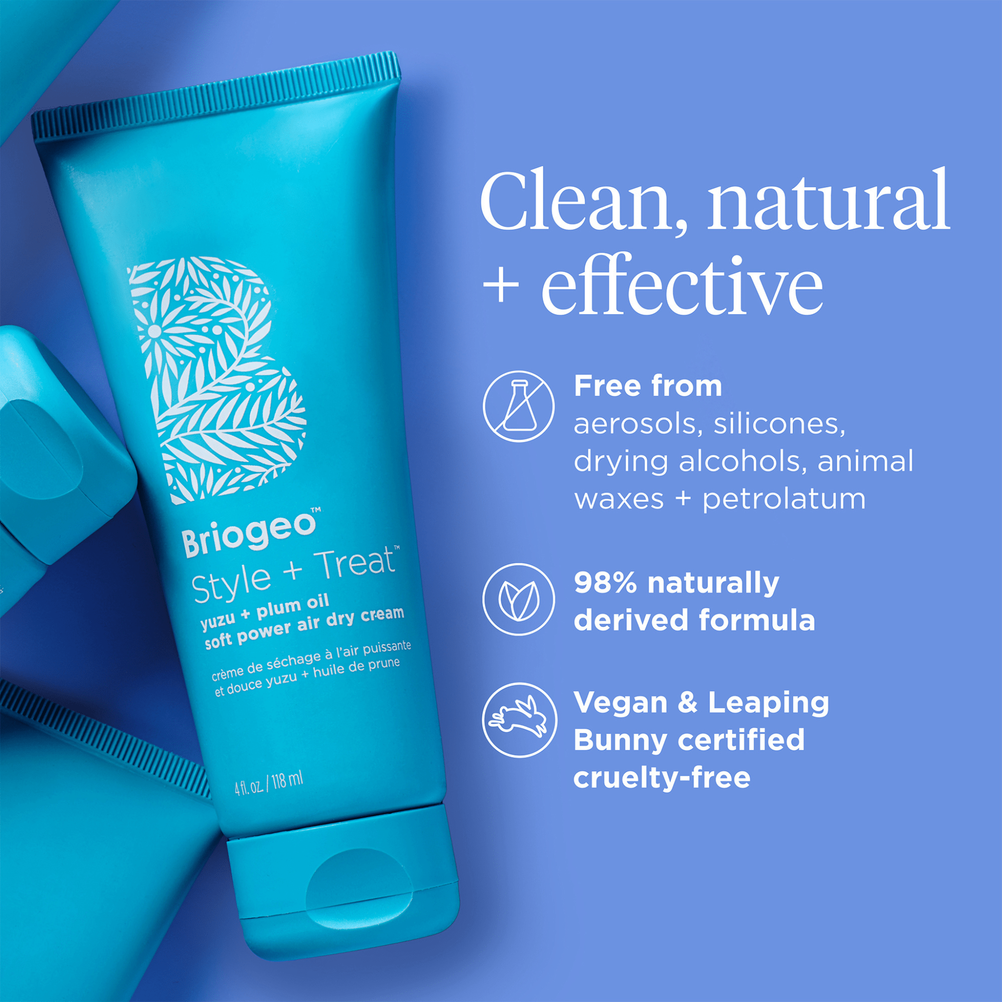 Briogeo. Crème Coiffante Séchage à L'Air Yuzu et Huile de Prune Style + Treat - 118 ml - Concept C. Shop