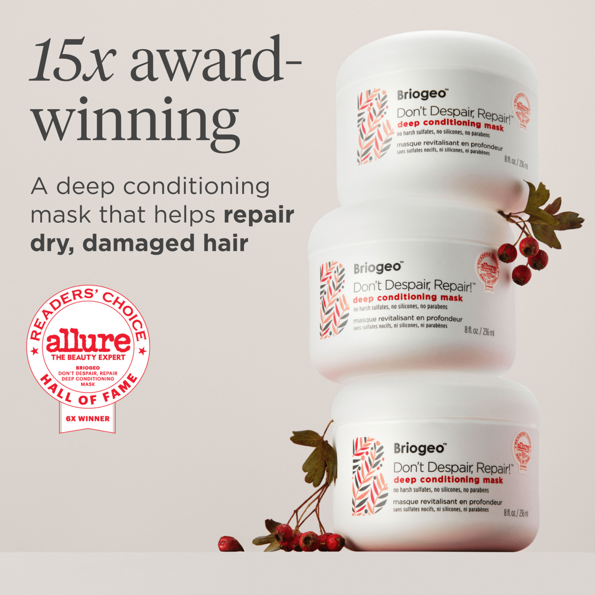 Briogeo. Masque Revitalisant en Profondeur Don't Despair, Repair - 946 ml - Concept C. Shop