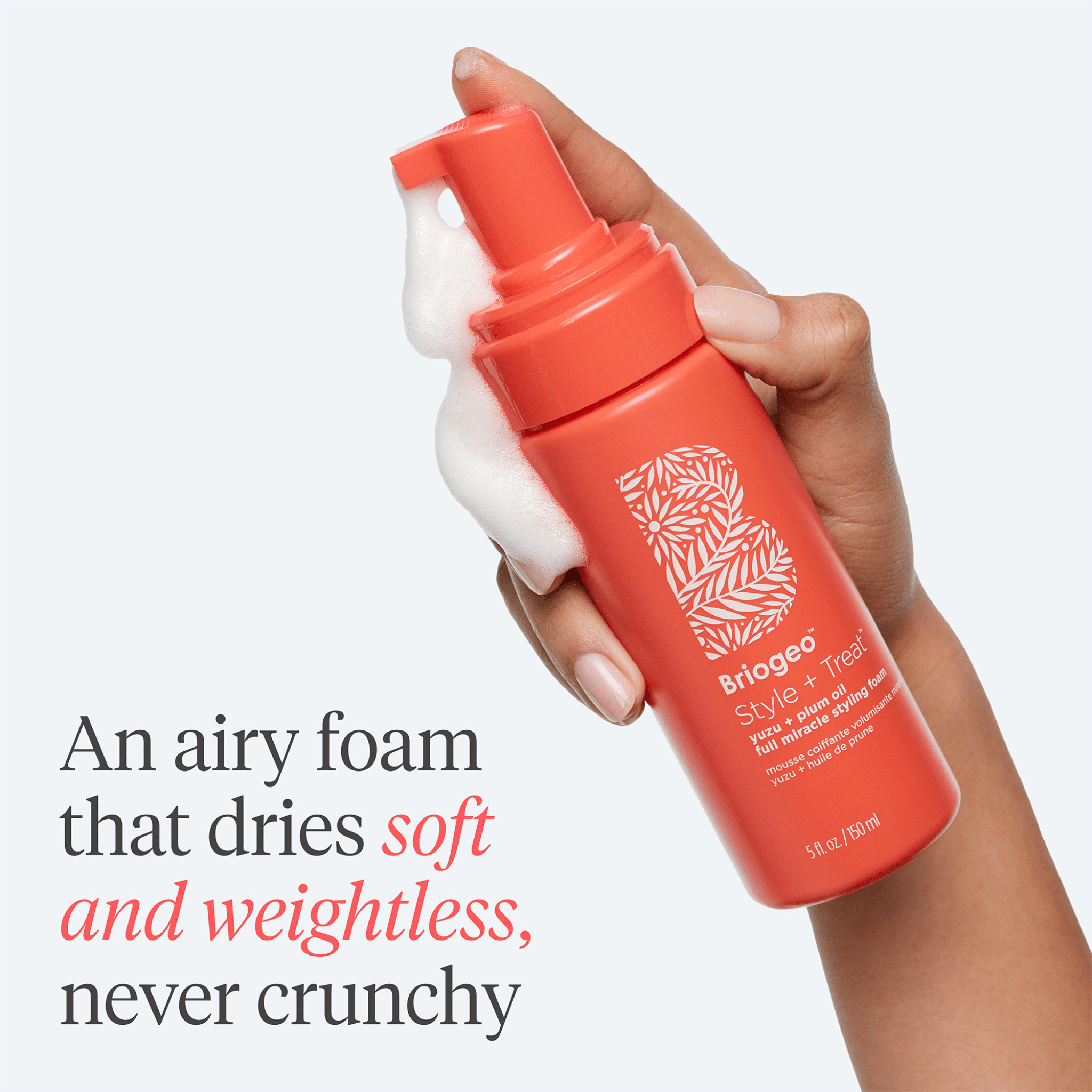 Briogeo. Mousse Coiffante Volumisante Miracle Yuzu et Huile de Prune Style + Treat - 150 ml - Concept C. Shop