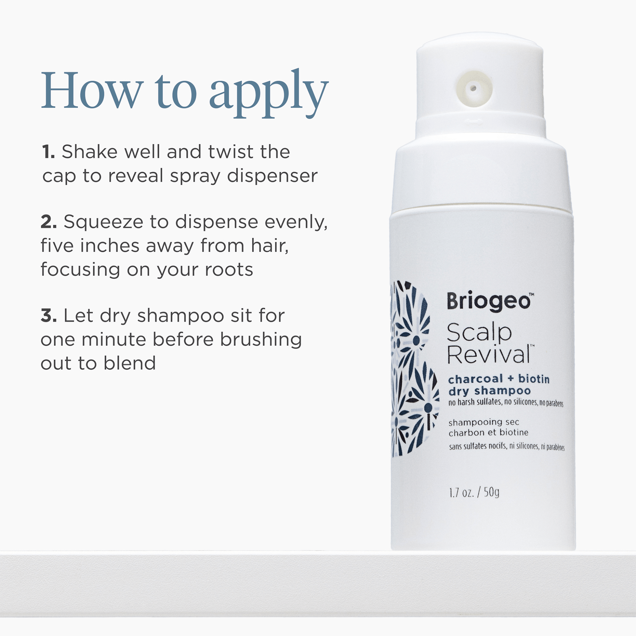 Briogeo. Shampoing Sec Charbon et Biotine Scalp Revival - 50 g - Concept C. Shop