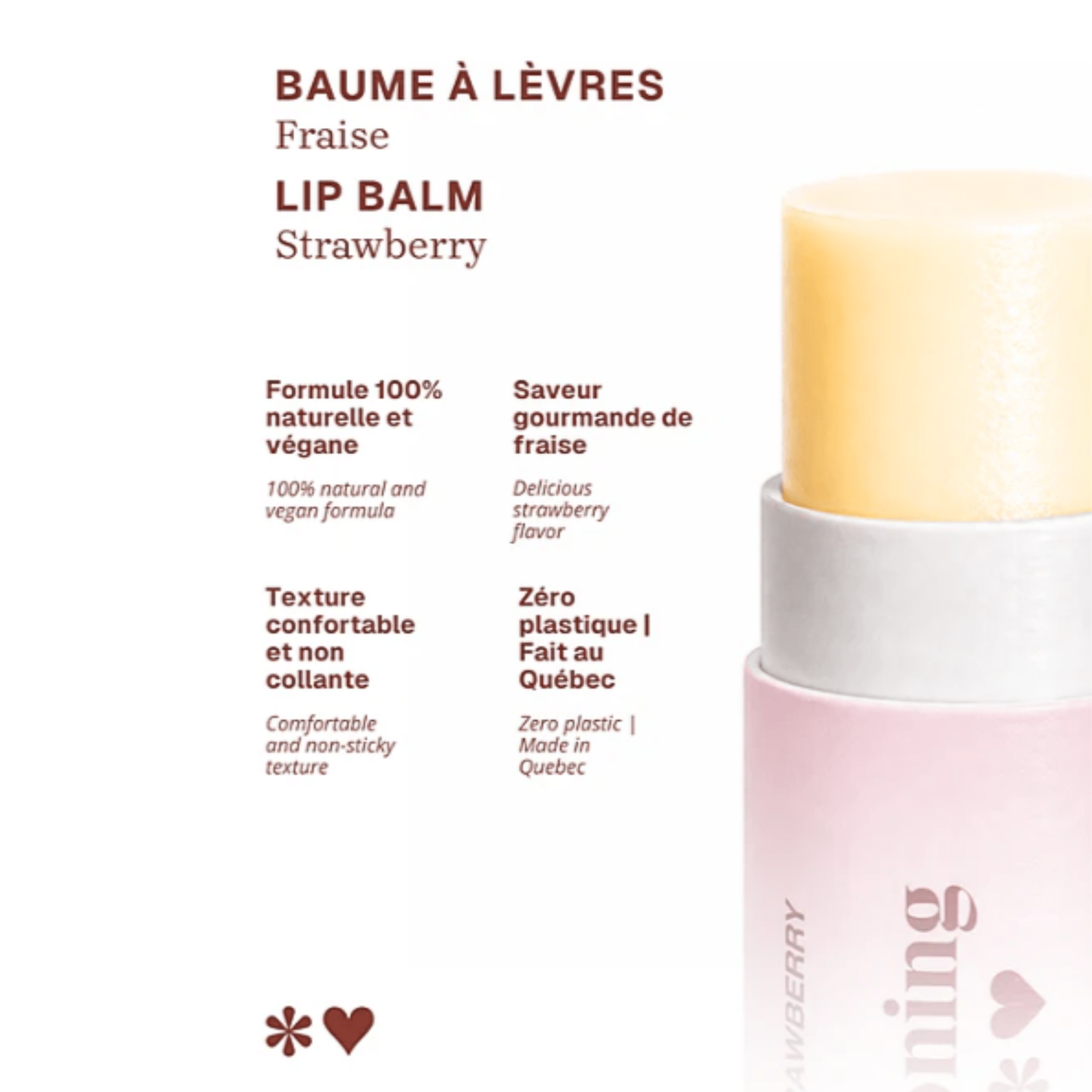 Cocooning Love. Baume à Lèvres Fraise - 10 g - Concept C. Shop