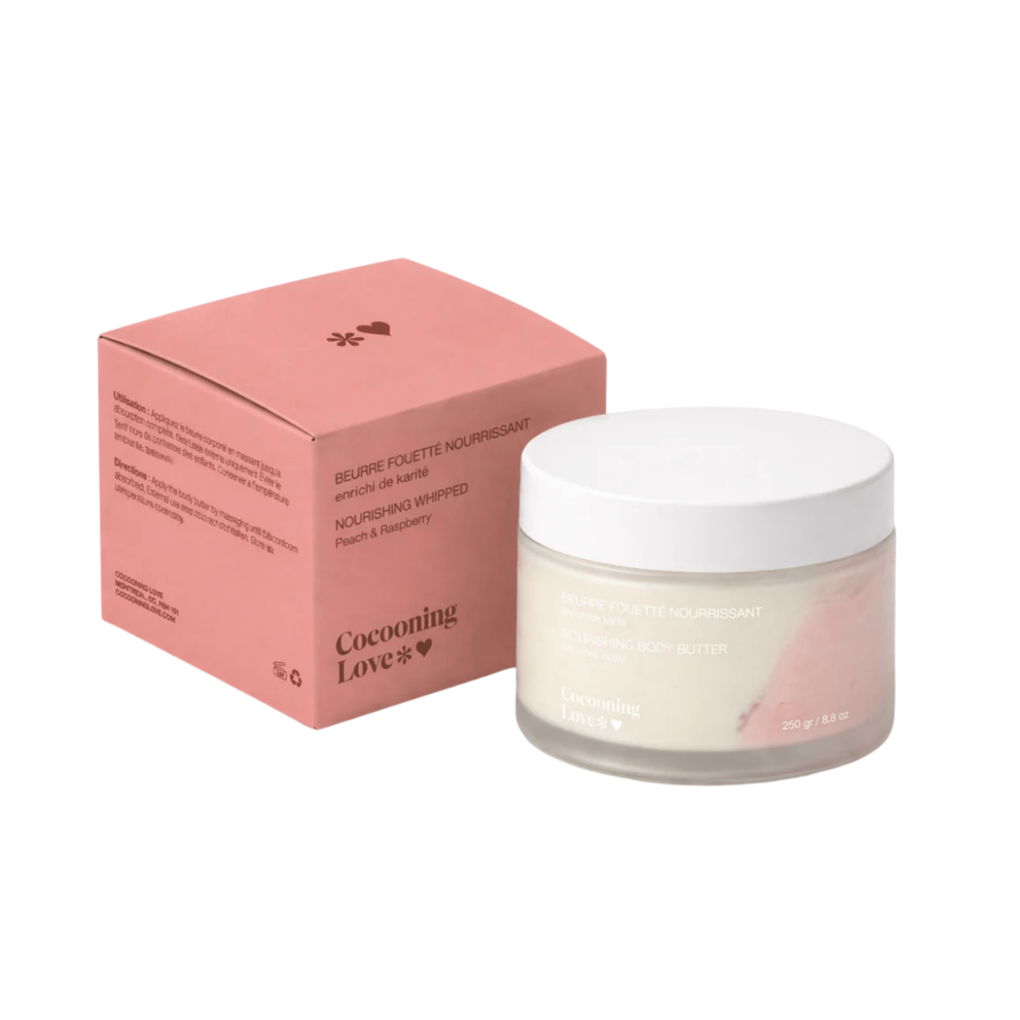 Cocooning Love. Beurre Corporel Fouetté Pêche et Framboise - 240 ml - Concept C. Shop