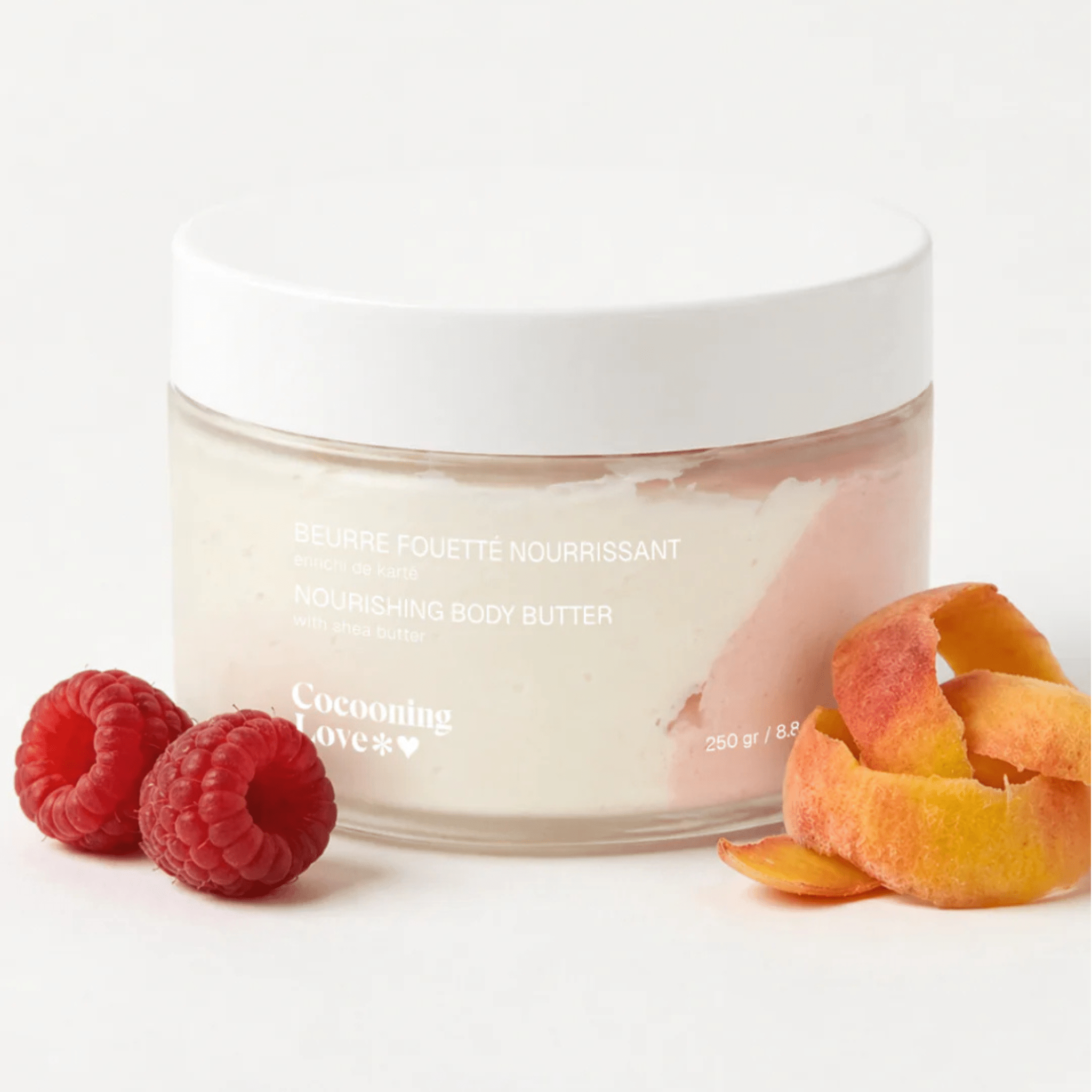 Cocooning Love. Beurre Corporel Fouetté Pêche et Framboise - 240 ml - Concept C. Shop