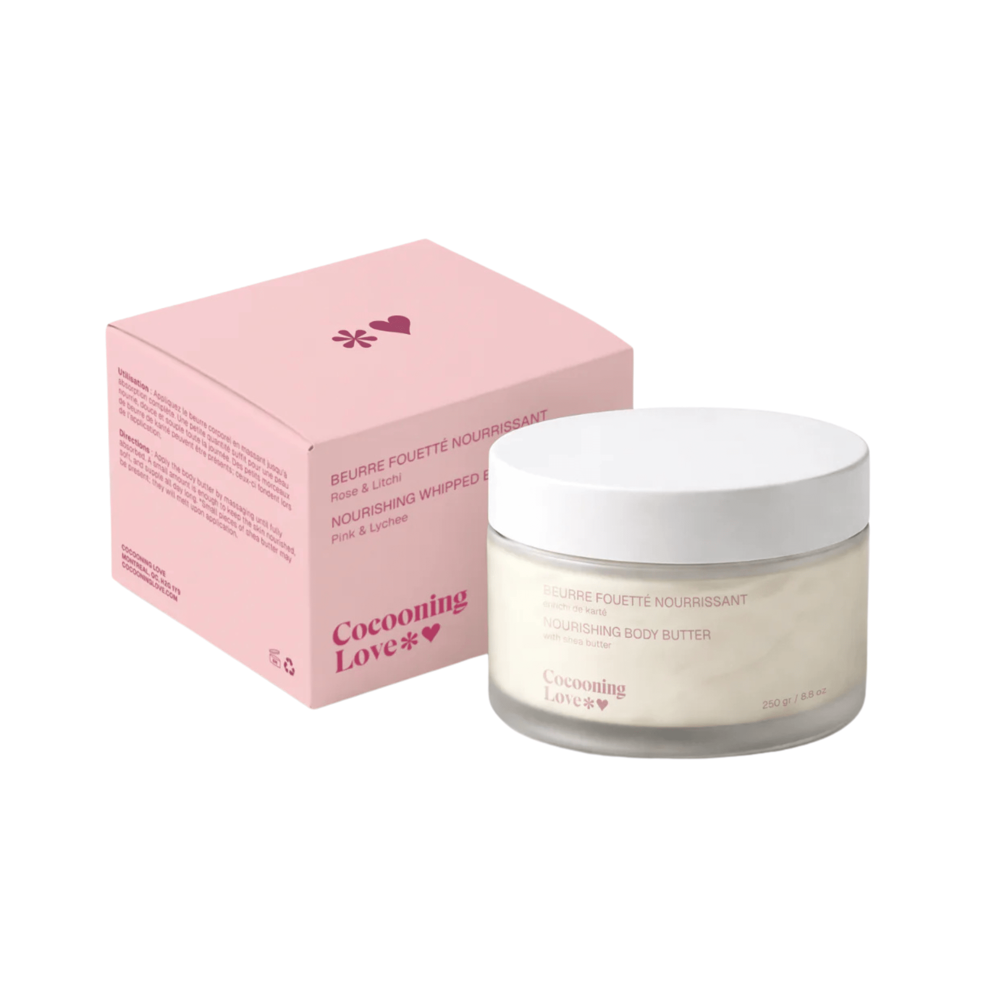 Cocooning Love. Beurre Corporel Fouetté Rose et Litchi - 240 ml - Concept C. Shop