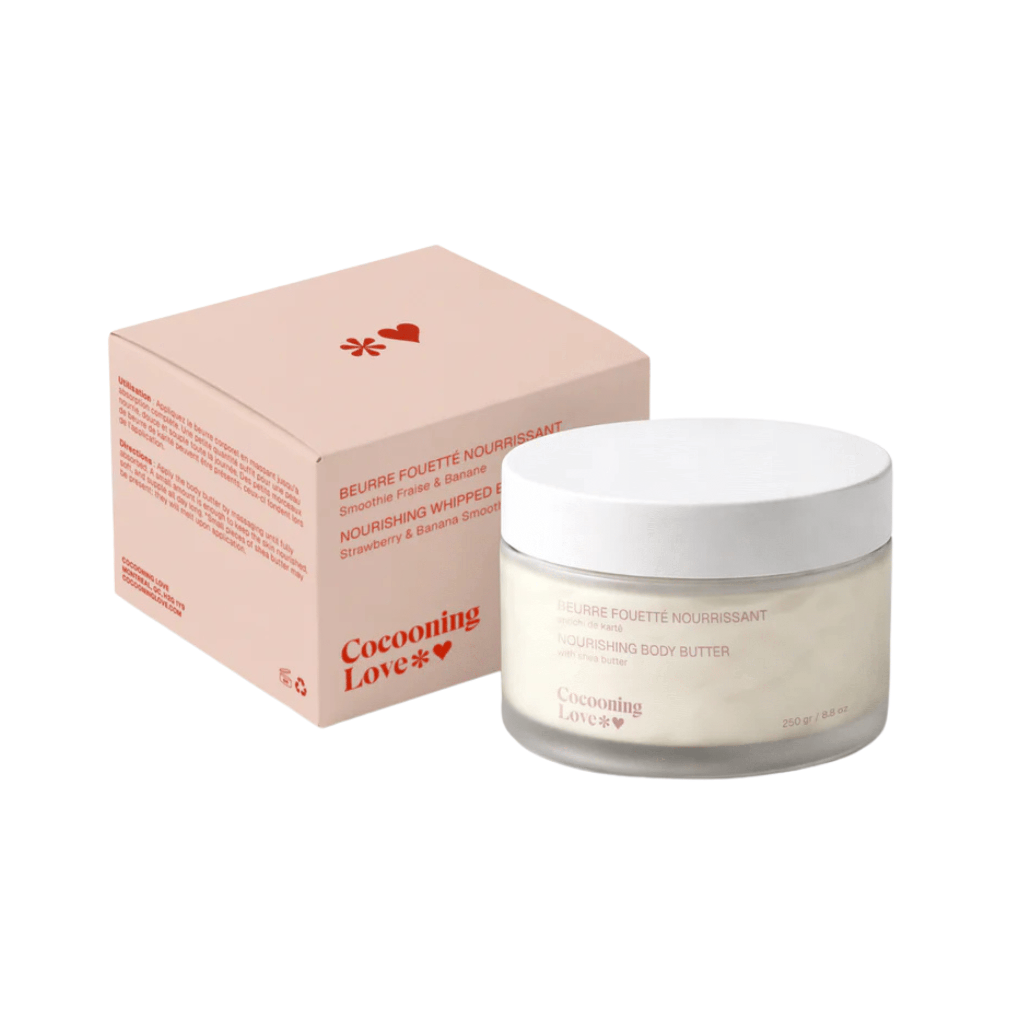 Cocooning Love. Beurre Corporel Fouetté Smoothie Fraise et Banane - 240 ml - Concept C. Shop