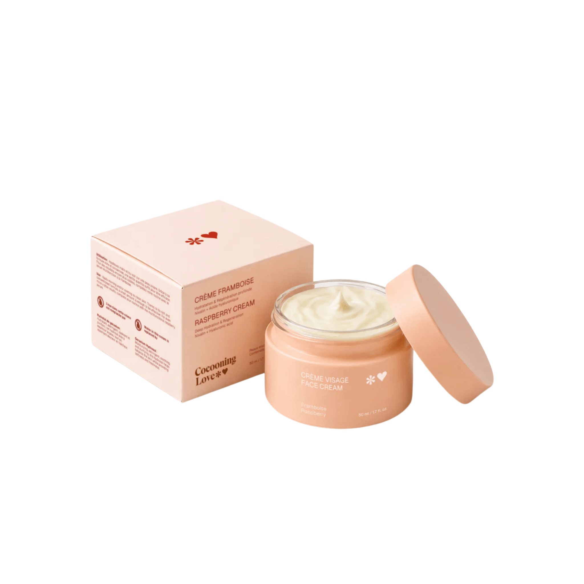 Cocooning Love. Creme Visage Peaux Mixtes a Grasses Framboise - 50 ml - Concept C. Shop