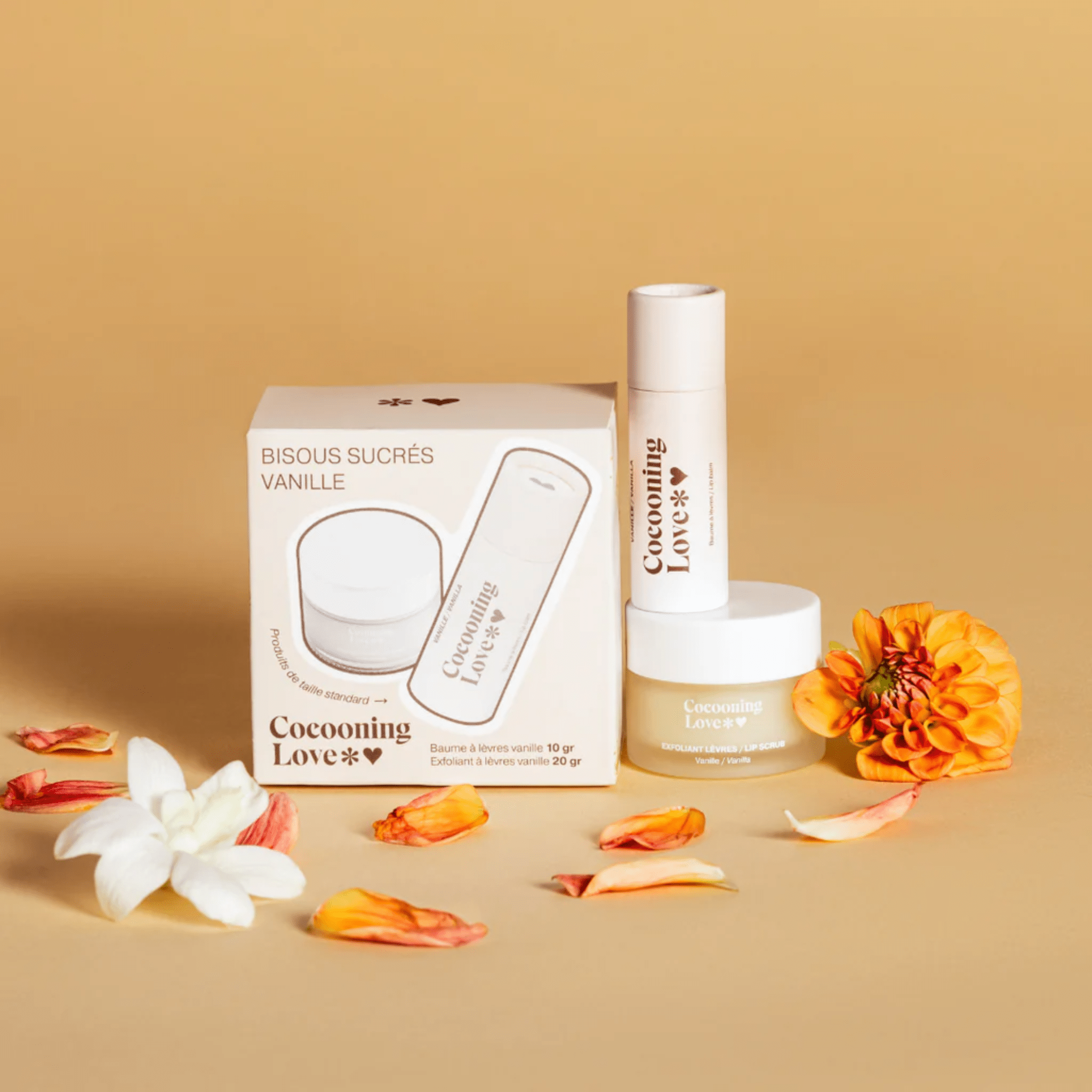 Cocooning Love. Duo Lèvres Vanille - Exfoliant et Baume - Concept C. Shop