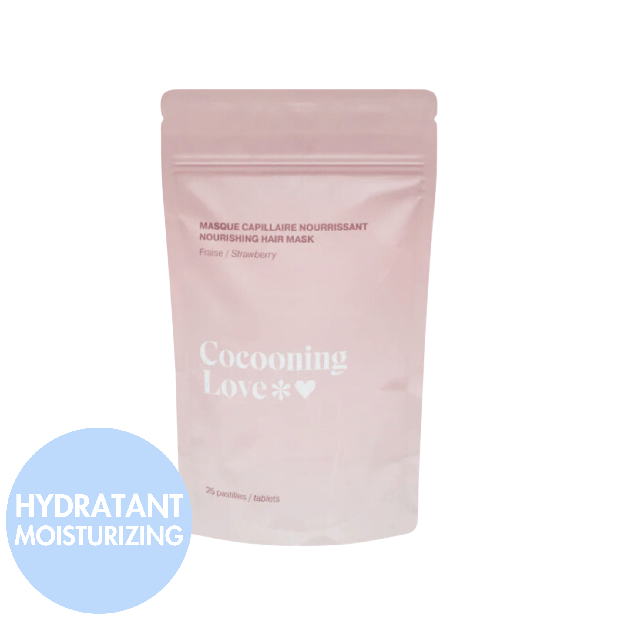 Cocooning Love. Masque Capillaire Nourrissant Fraise - 25 Pastilles - Concept C. Shop
