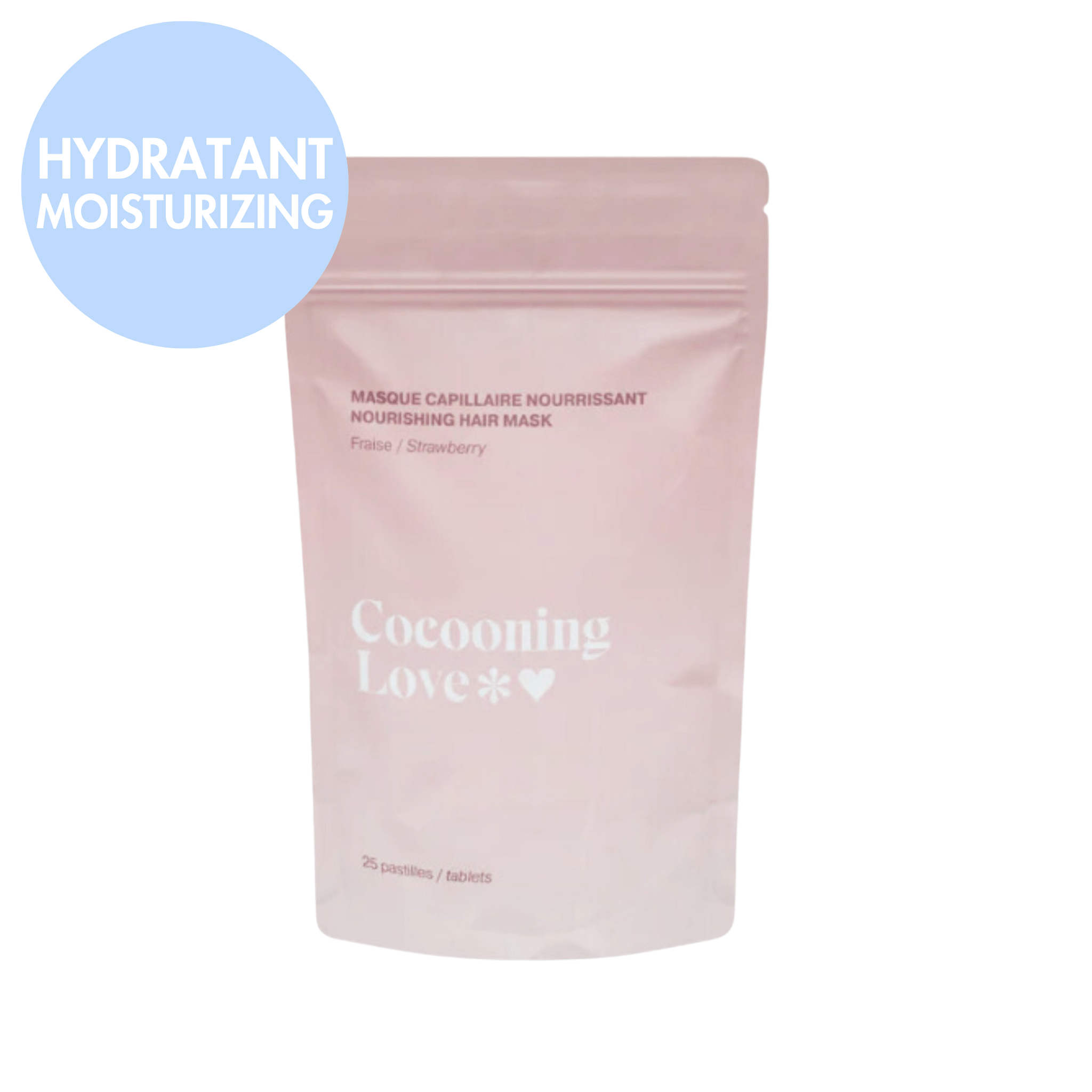 Cocooning Love. Masque Capillaire Nourrissant Fraise - 25 Pastilles - Concept C. Shop