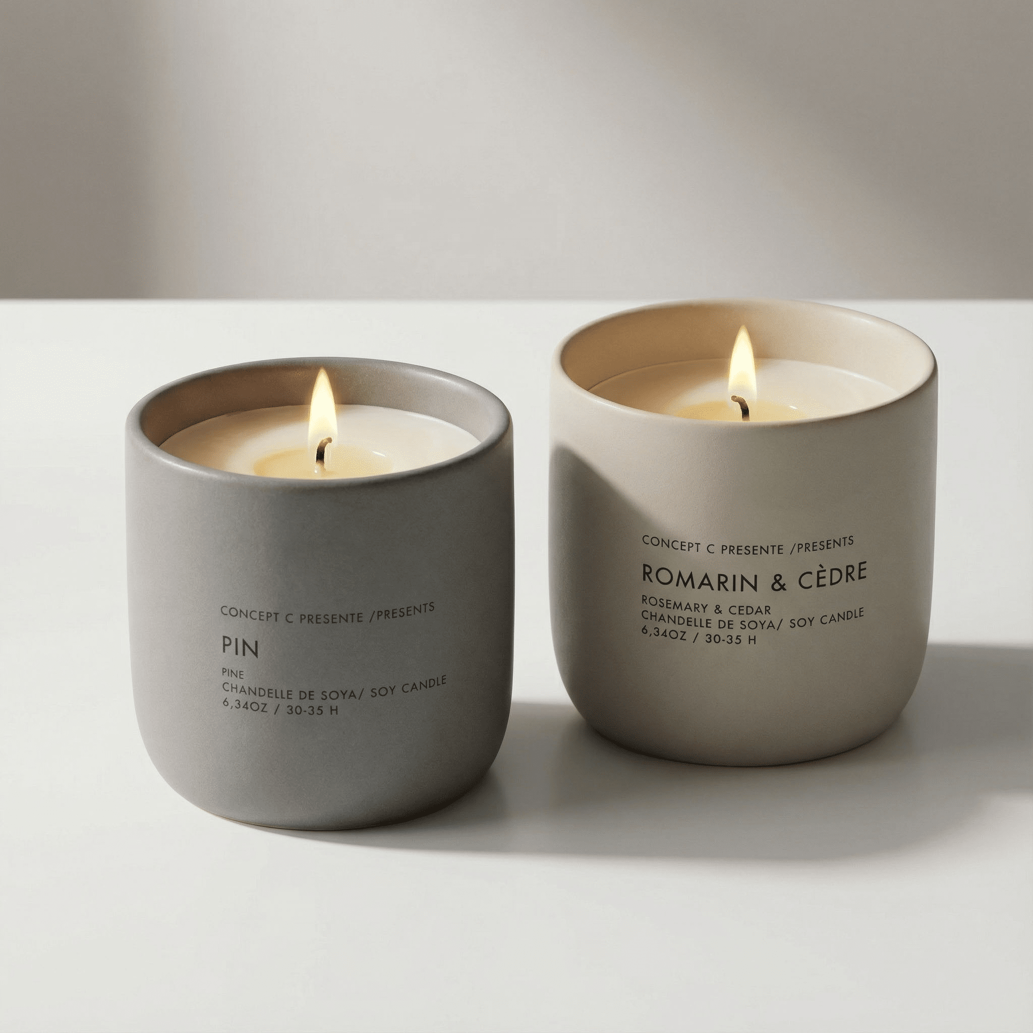 Concept C. Chandelle De Soya - Romarin & Cèdre - Concept C. Shop