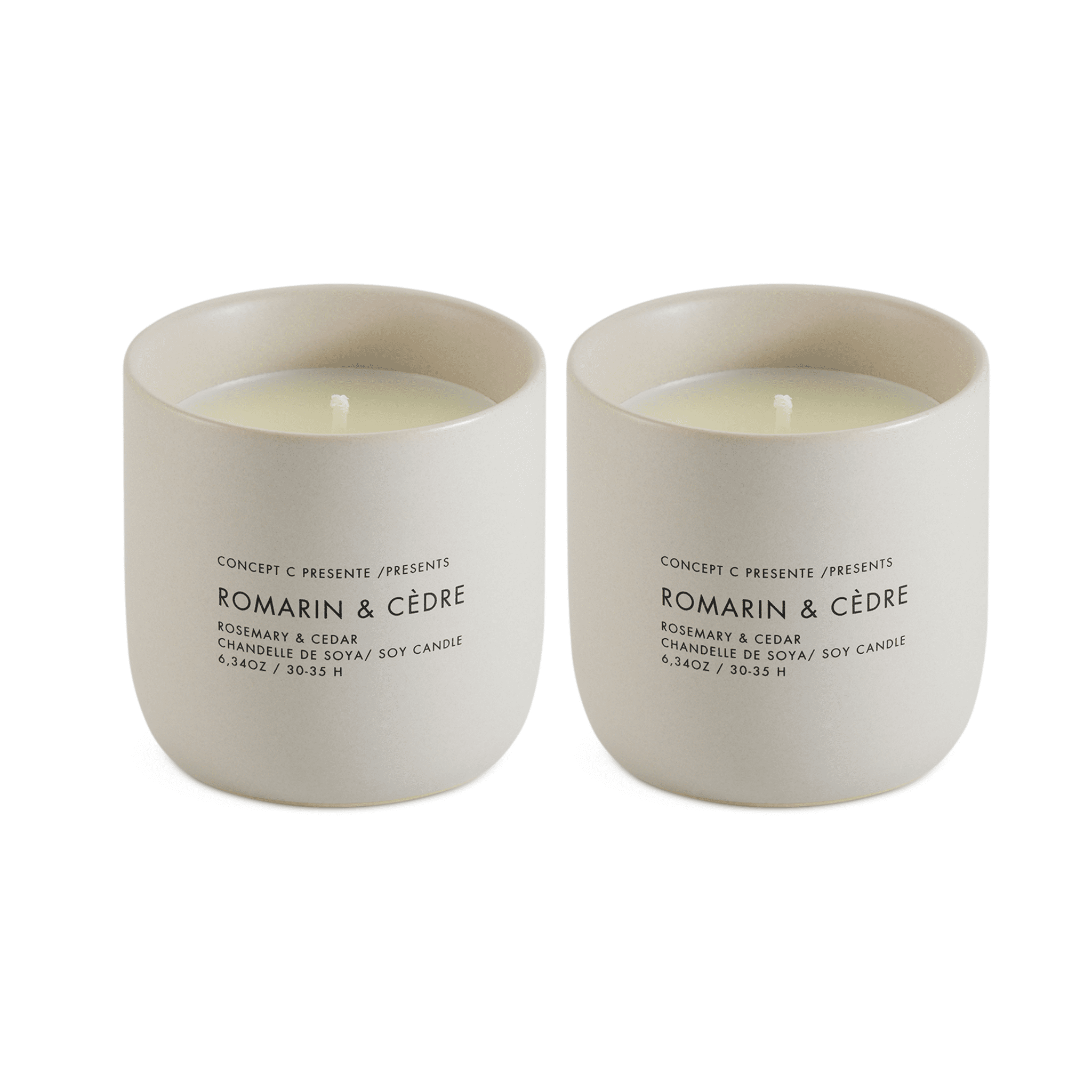 Concept C. Duo Chandelles - Romarin & Cèdre - Concept C. Shop
