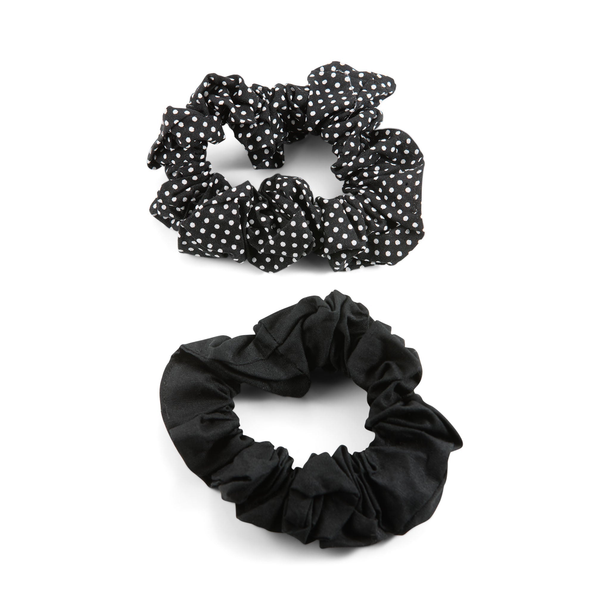Concept C. Duo Mini Chouchou en Polyester - Petits Pois Noir - Concept C. Shop
