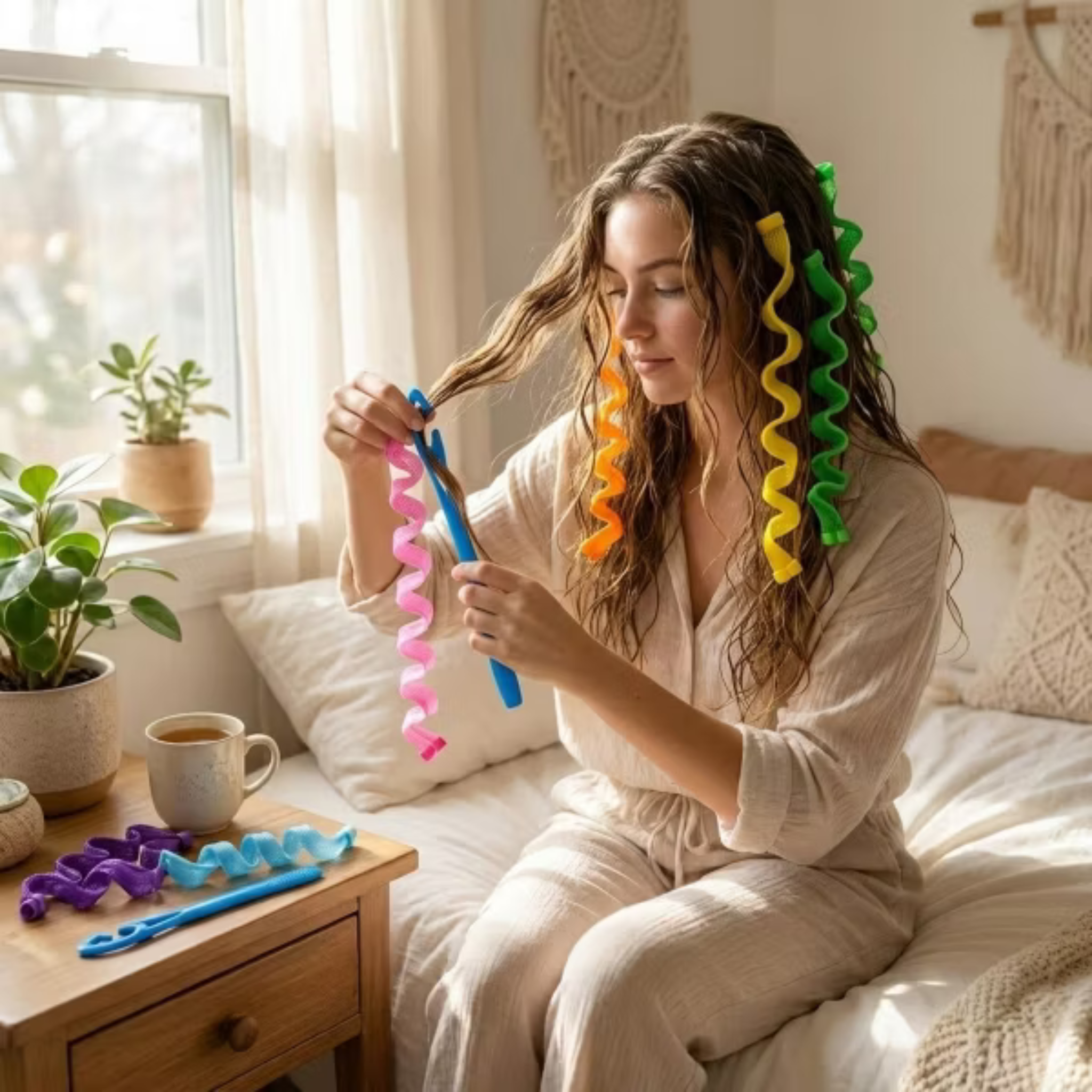 Concept C. Ensemble Coloré pour Ondulations Sans Chaleur 30 Morceaux Avec Crochet - Concept C. Shop