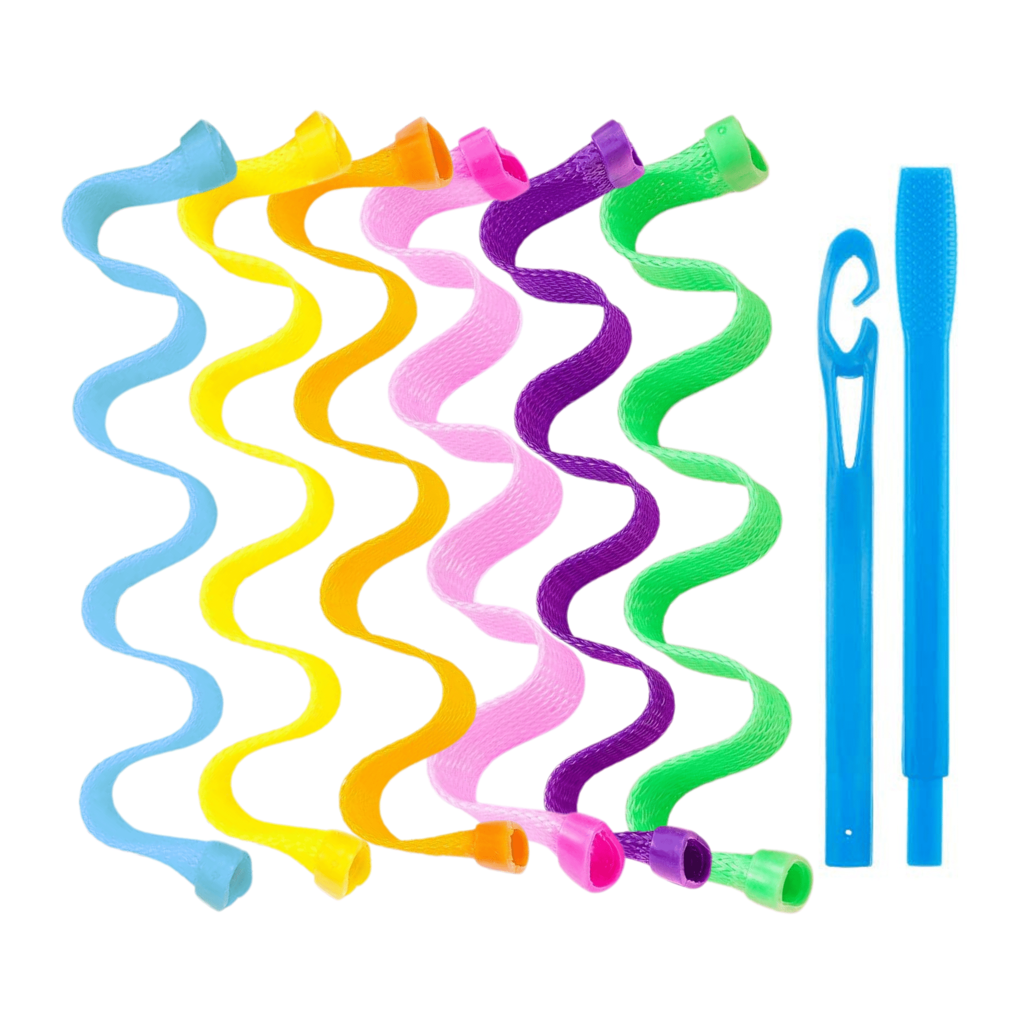 Concept C. Ensemble Coloré pour Ondulations Sans Chaleur 30 Morceaux Avec Crochet - Concept C. Shop