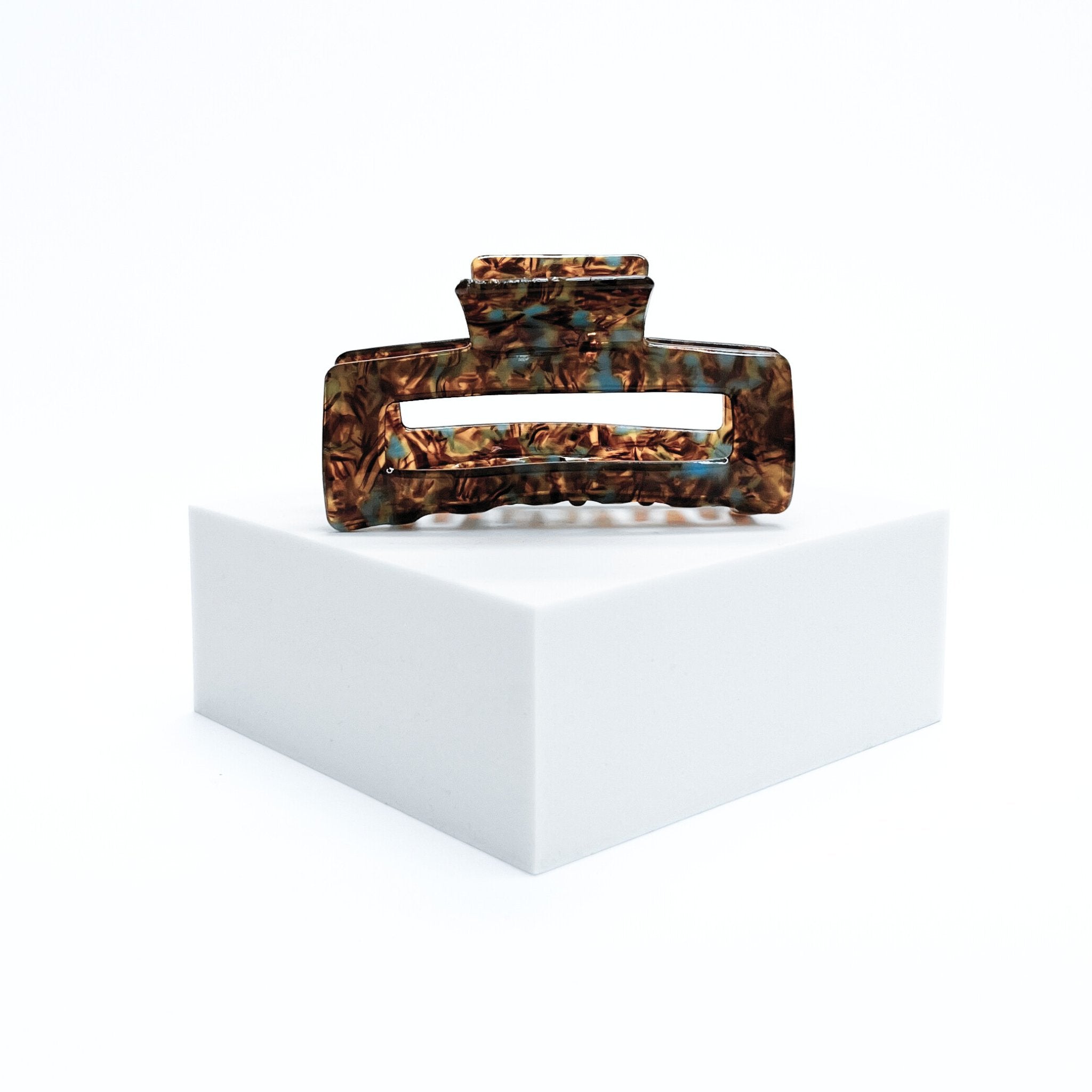 Concept C. Pince Rectangulaire - 8 cm Tortoise et Bleu - Concept C. Shop