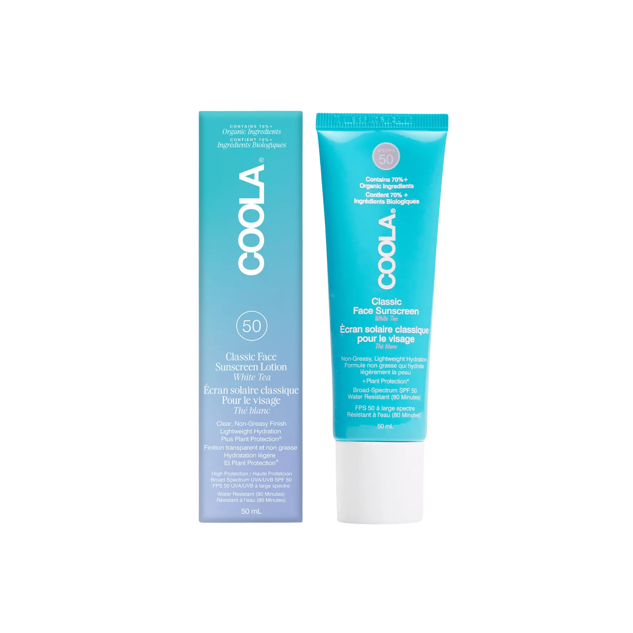 Coola. Crème Solaire pour le Visage Thé Blanc FPS 50 - 50 ml - Concept C. Shop