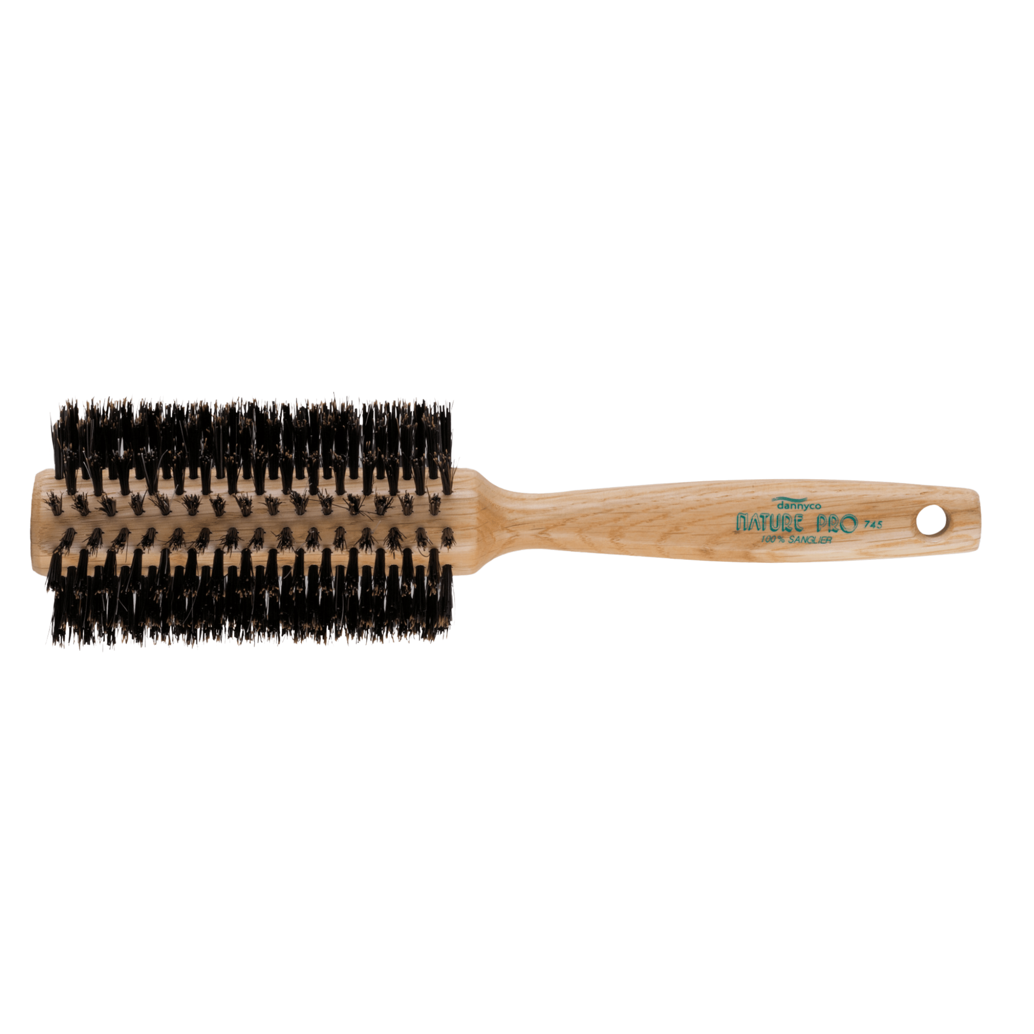 Dannyco. Brosse En Bois De Chêne Ronde Poils De Sanglier Naturels - Grande - Concept C. Shop