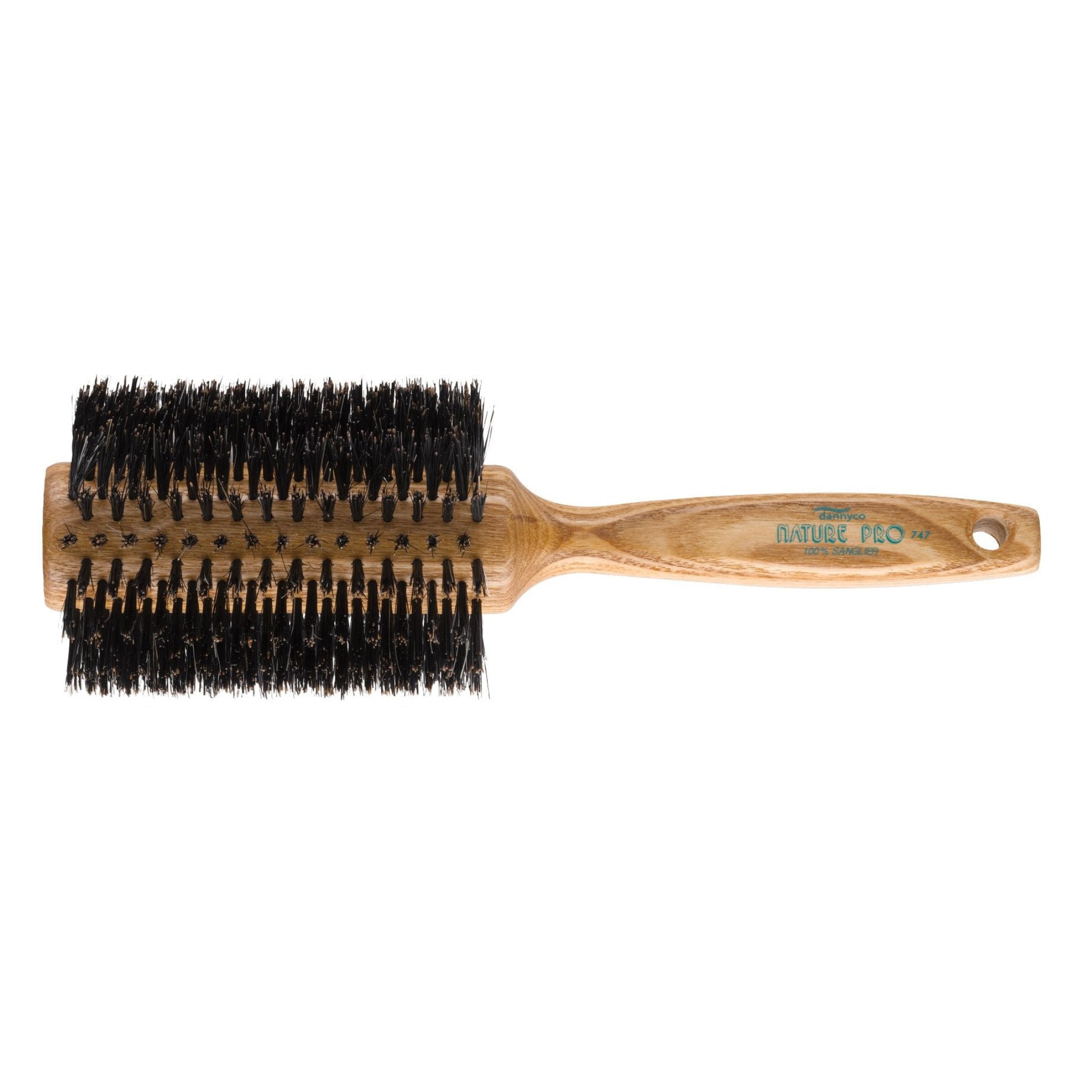 Dannyco. Brosse en Bois de Chêne Ronde Poils de Sanglier Naturels - Très Grande - Concept C. Shop