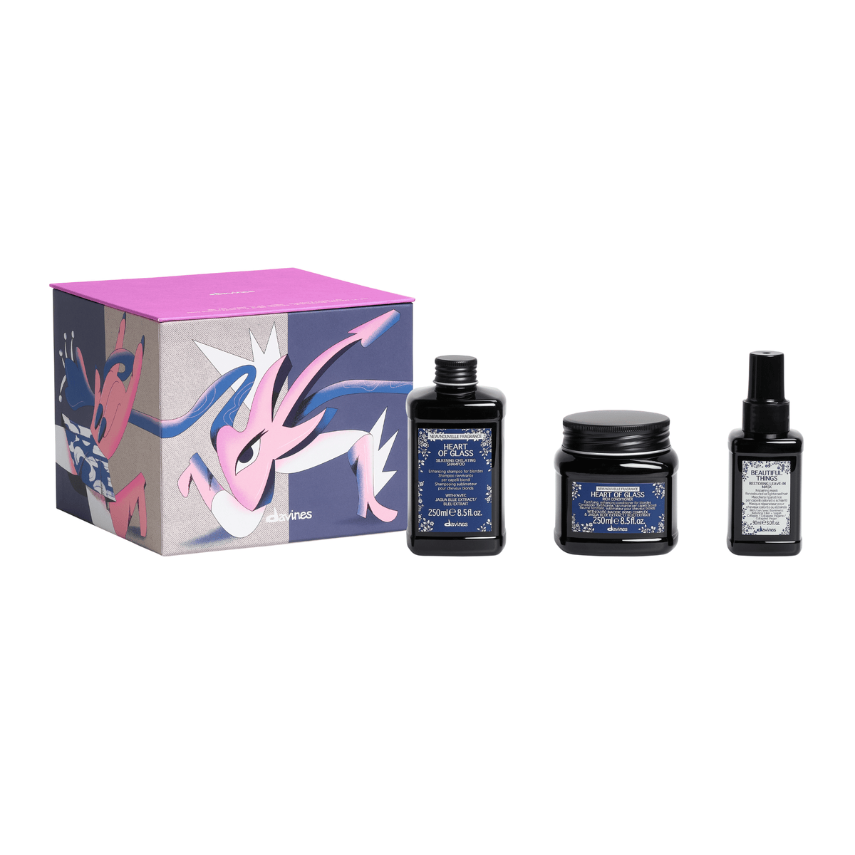 Davines. Coffret Des Fêtes - Blond Éclatant Heart Of Glass - Concept C. Shop