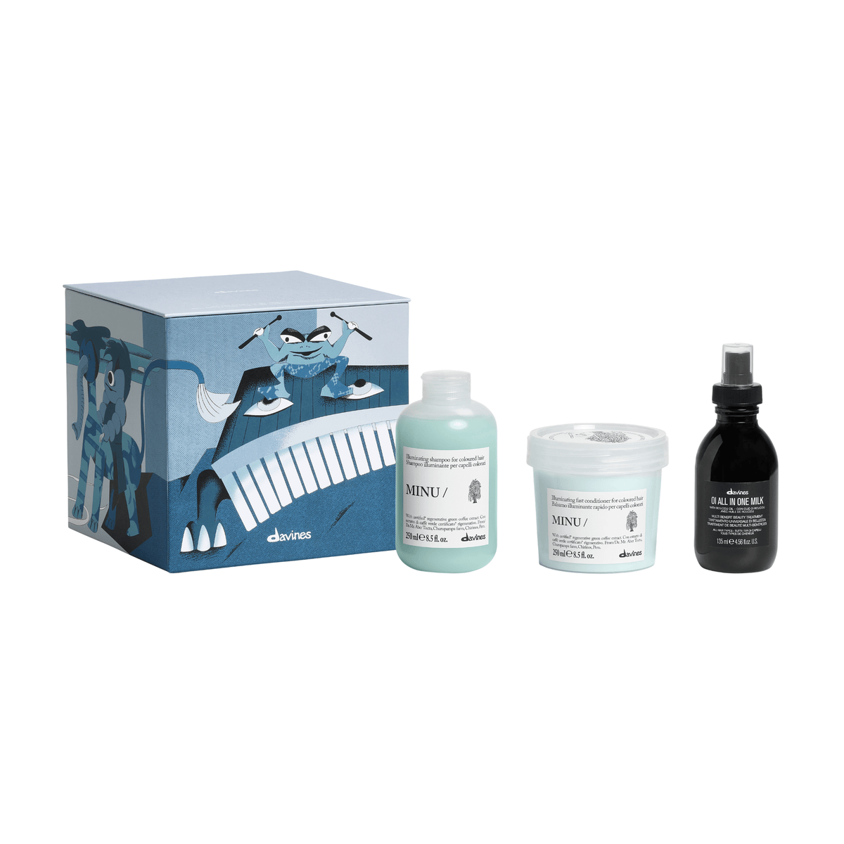 Davines. Coffret Des Fêtes - Couleur Éclatante Et Brillance Minu - Concept C. Shop